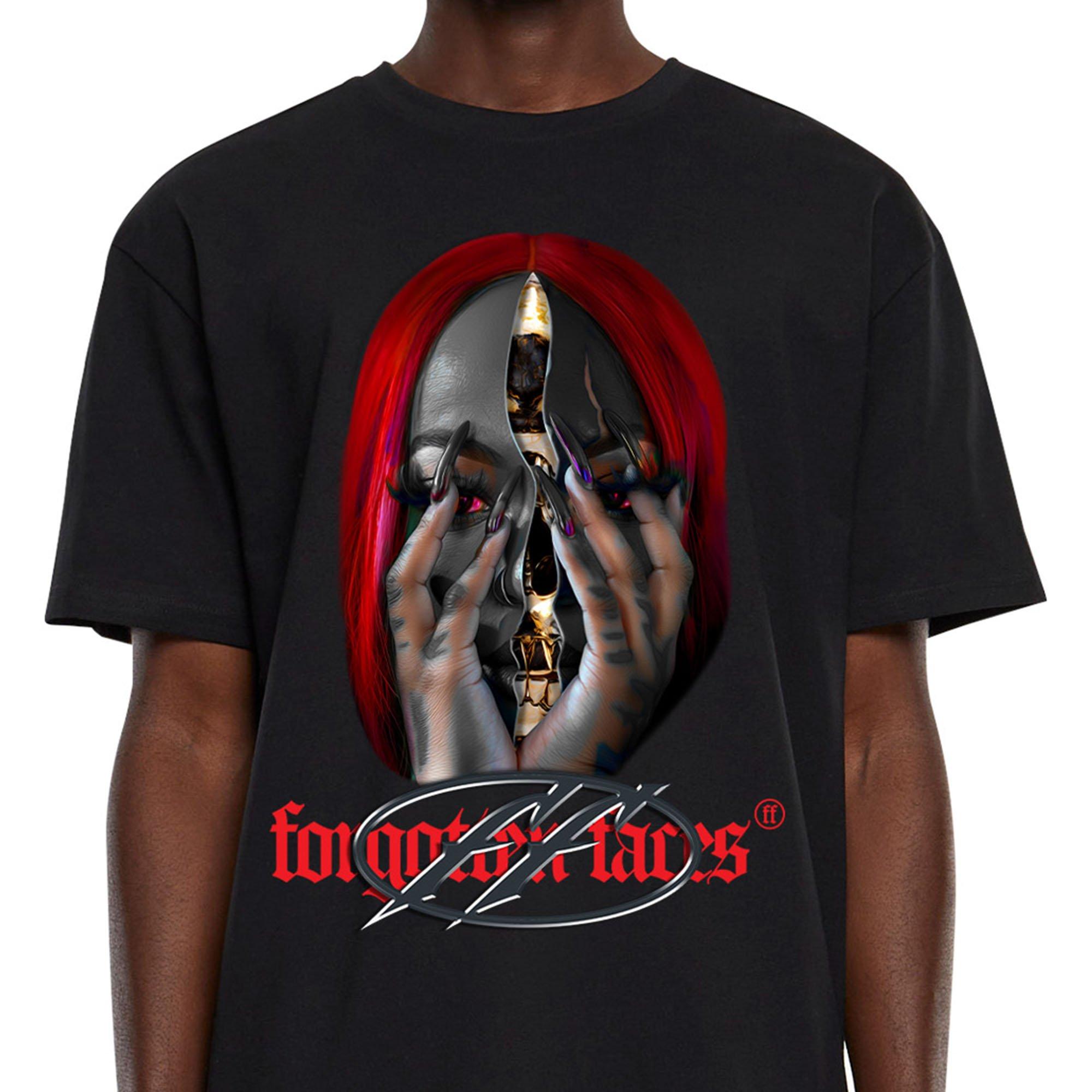 Forgotten Faces Men's Skull Chick 2.0 Tee - BLACK Thumbnail View 3