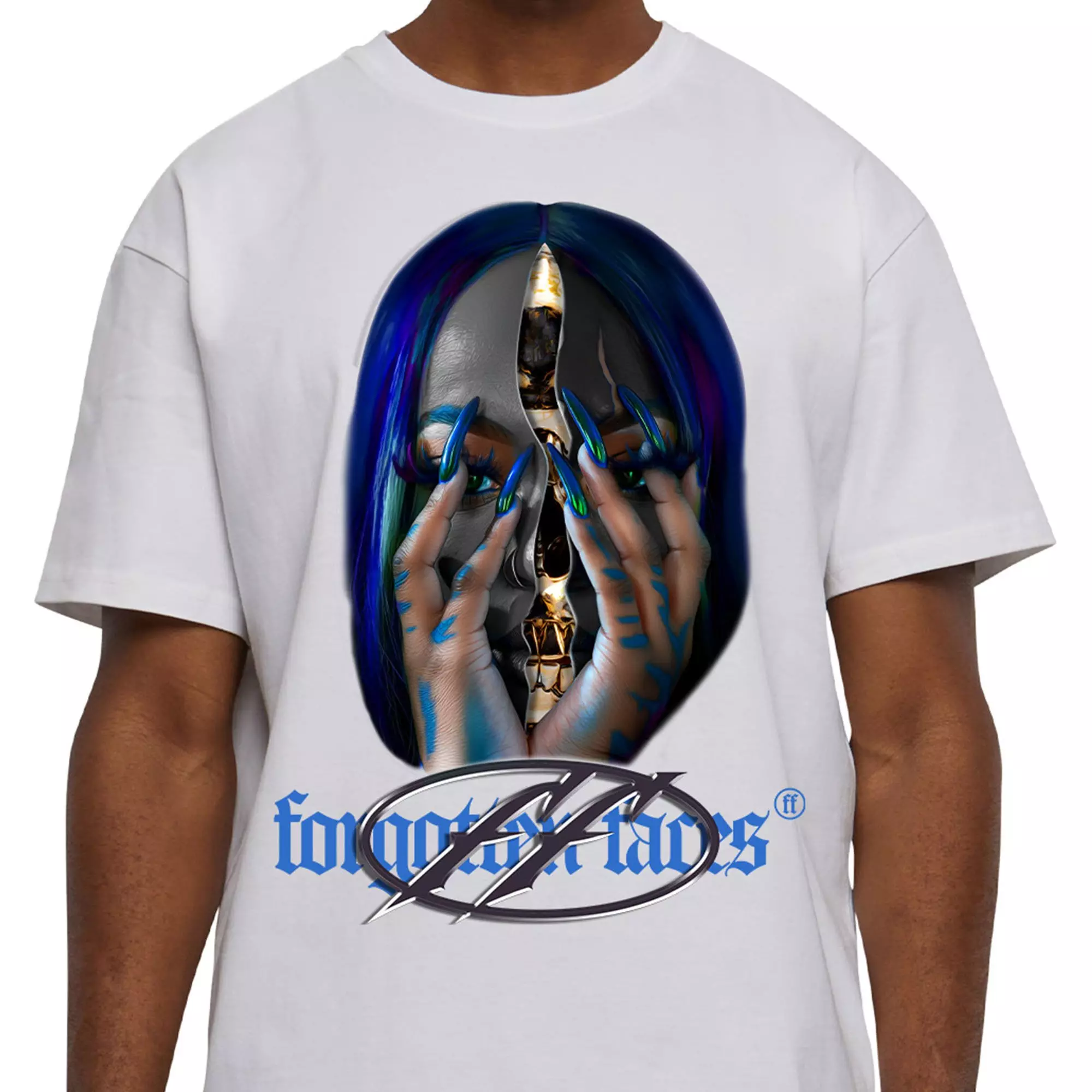 Forgotten Faces Men's Skull Chick 2.0 Tee - WHITE