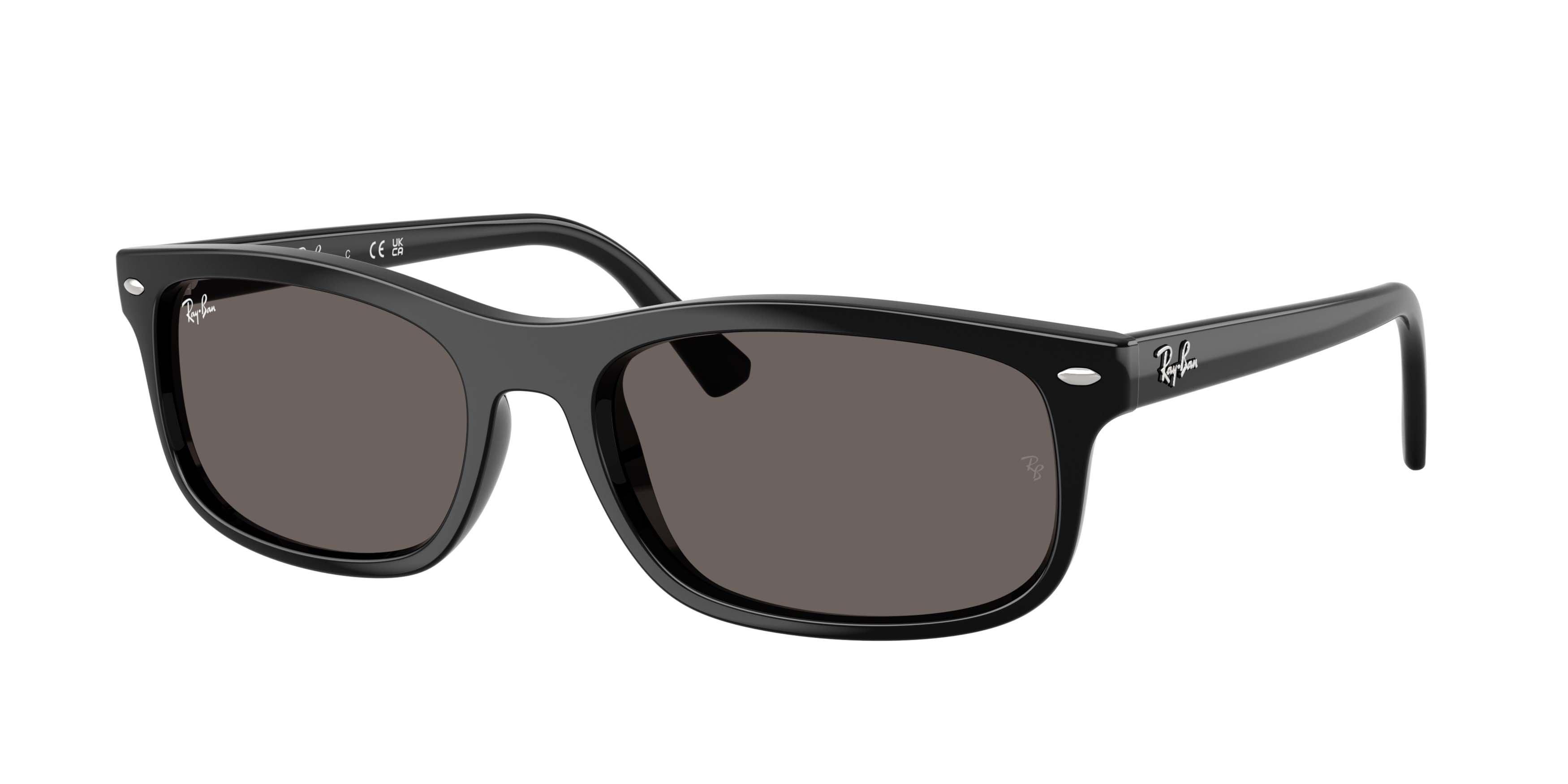Ray-Ban RB2224 Dark Grey Sunglasses &ndash; Polished Black - BLACK/GREY Thumbnail View 1