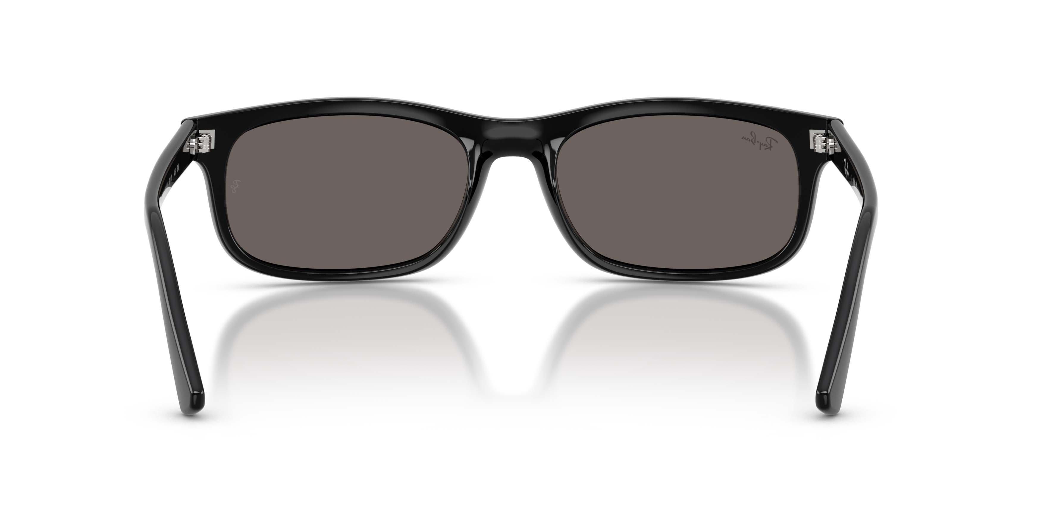 Ray-Ban RB2224 Dark Grey Sunglasses &ndash; Polished Black - BLACK/GREY Thumbnail View 4