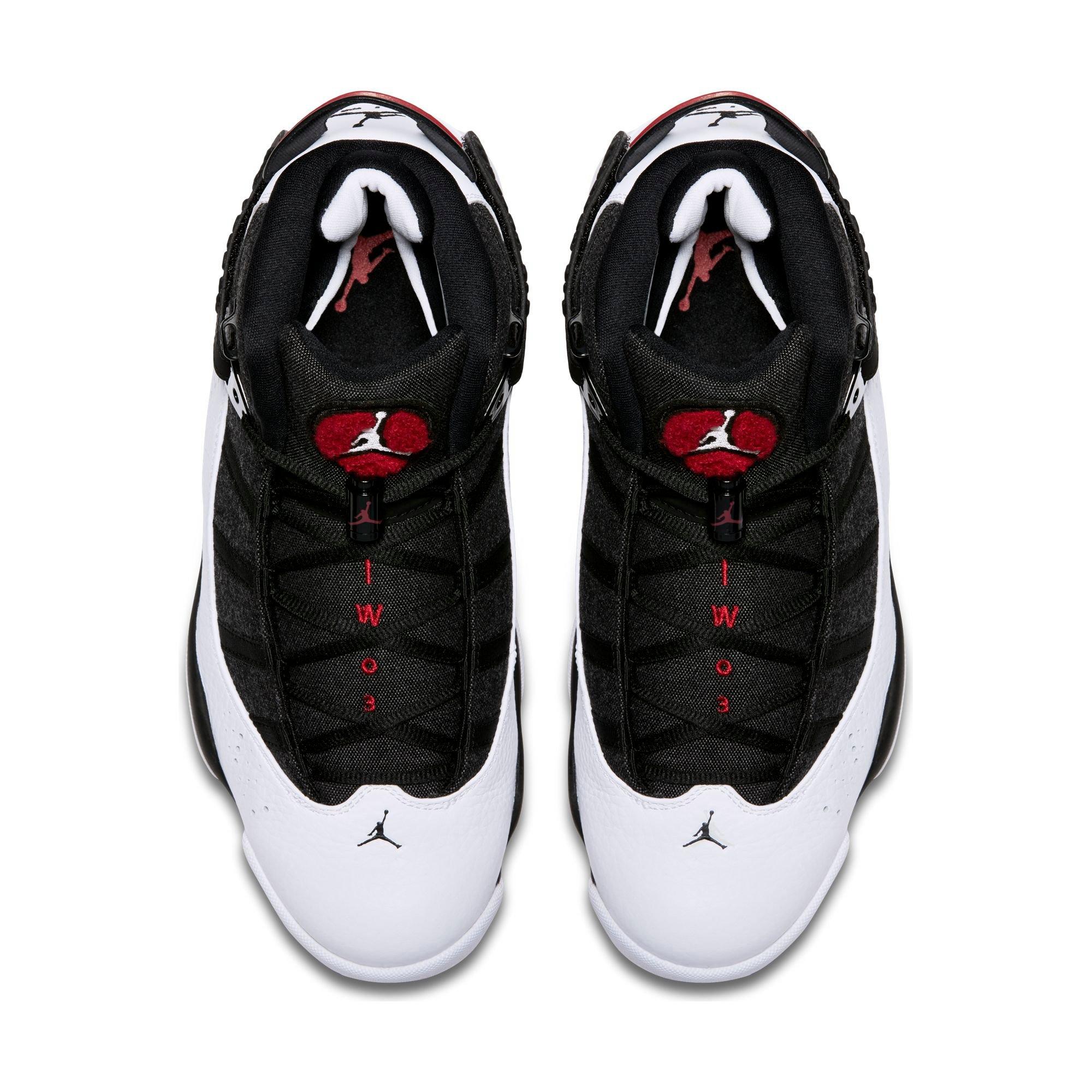 white and red 6 rings