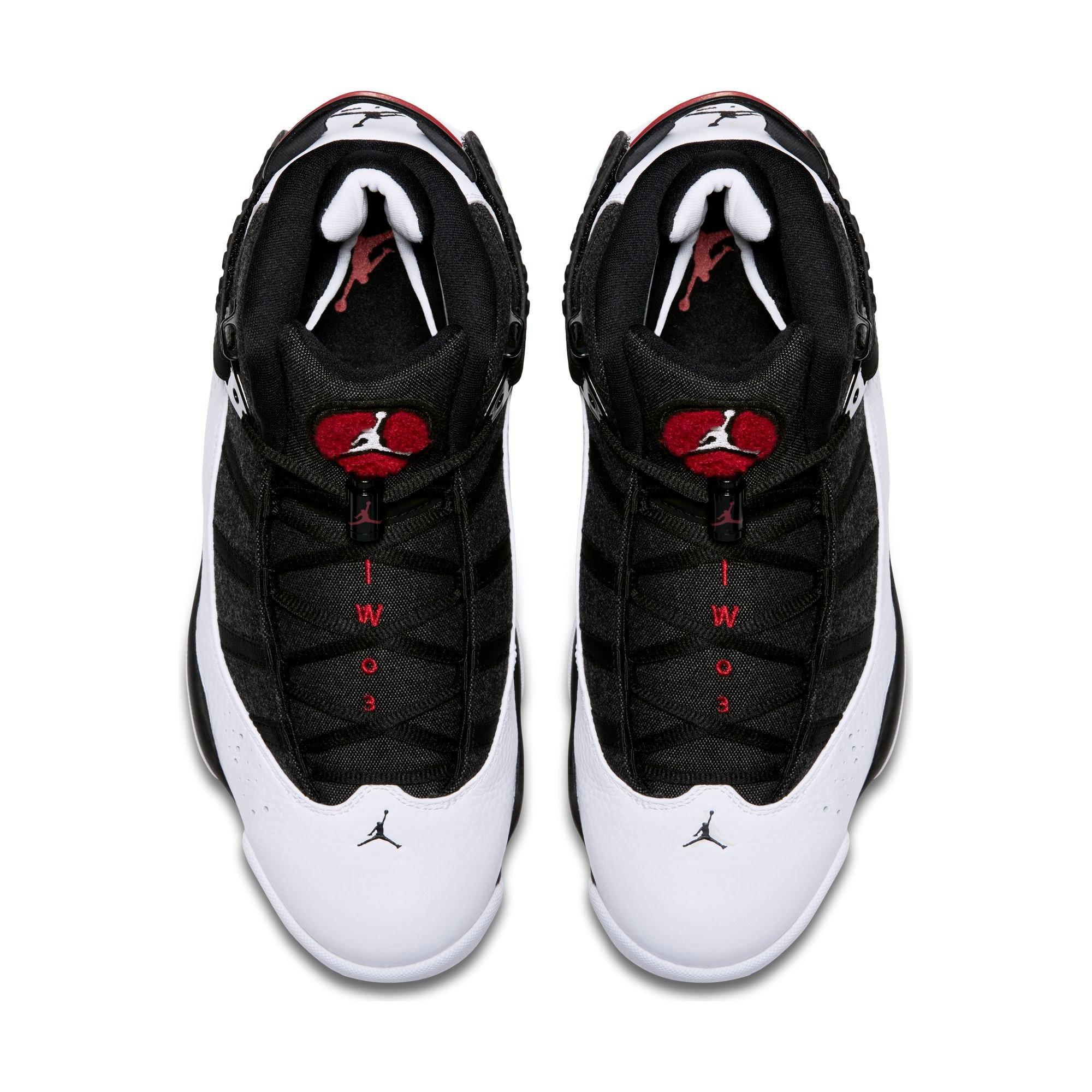 jordan six rings black red white