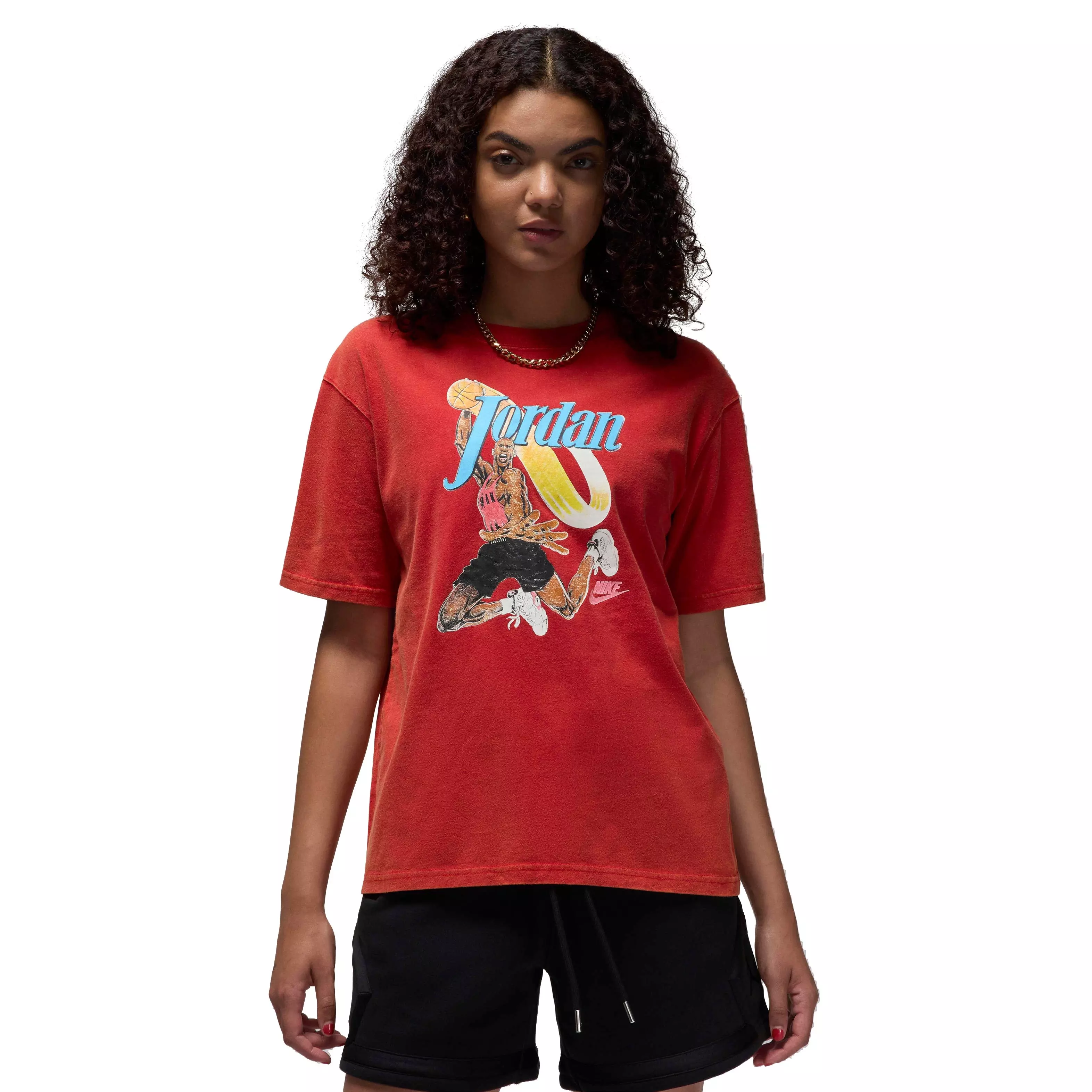 Jordan Women's Short-Sleeve Graphic Girlfriend T-Shirt - Red - RED