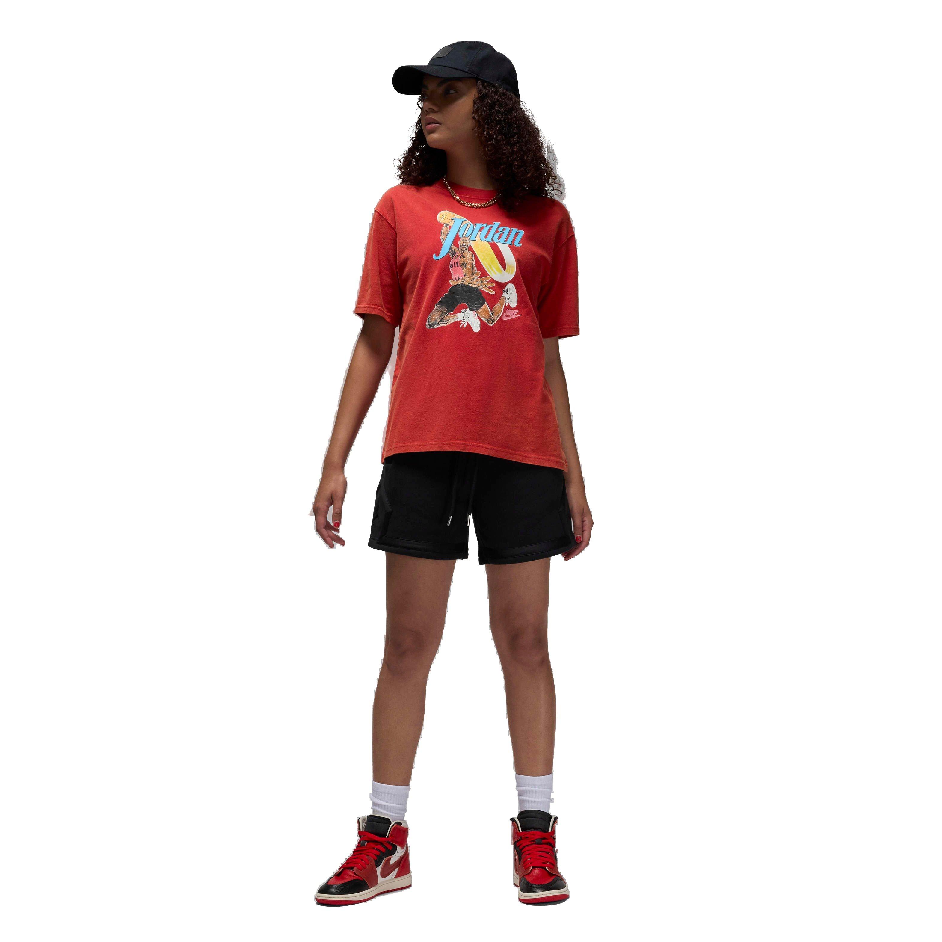 Jordan Women's Short-Sleeve Graphic Girlfriend T-Shirt - Red - RED Thumbnail View 6
