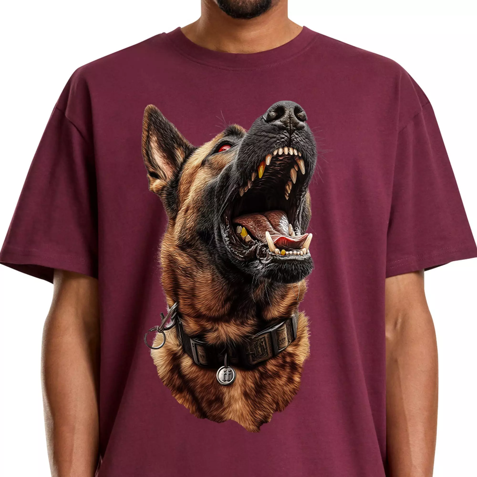 Forgotten Faces Men's Man's Best Friend Tee - CHERRY