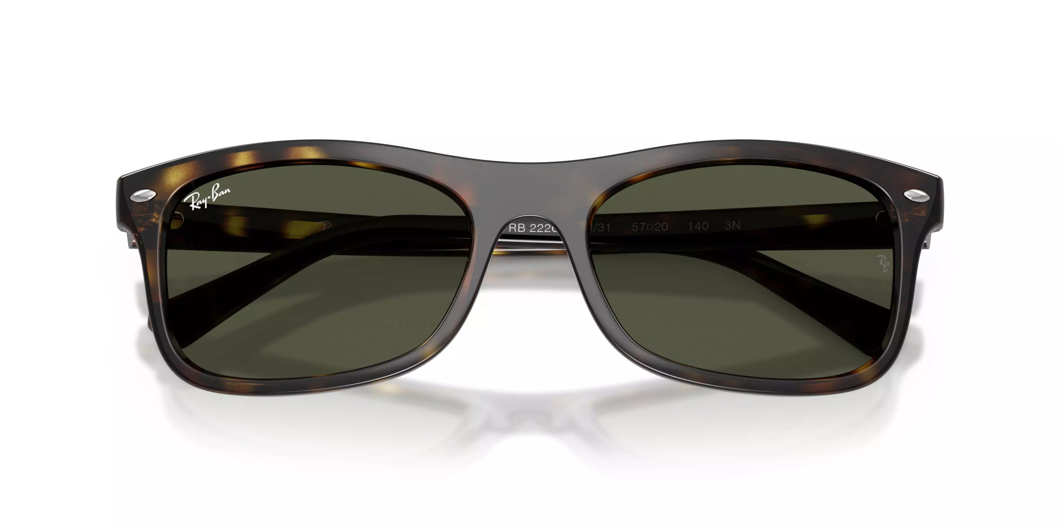 Ray-Ban RB2226 Green Sunglasses &ndash; Polished Havana - GREEN