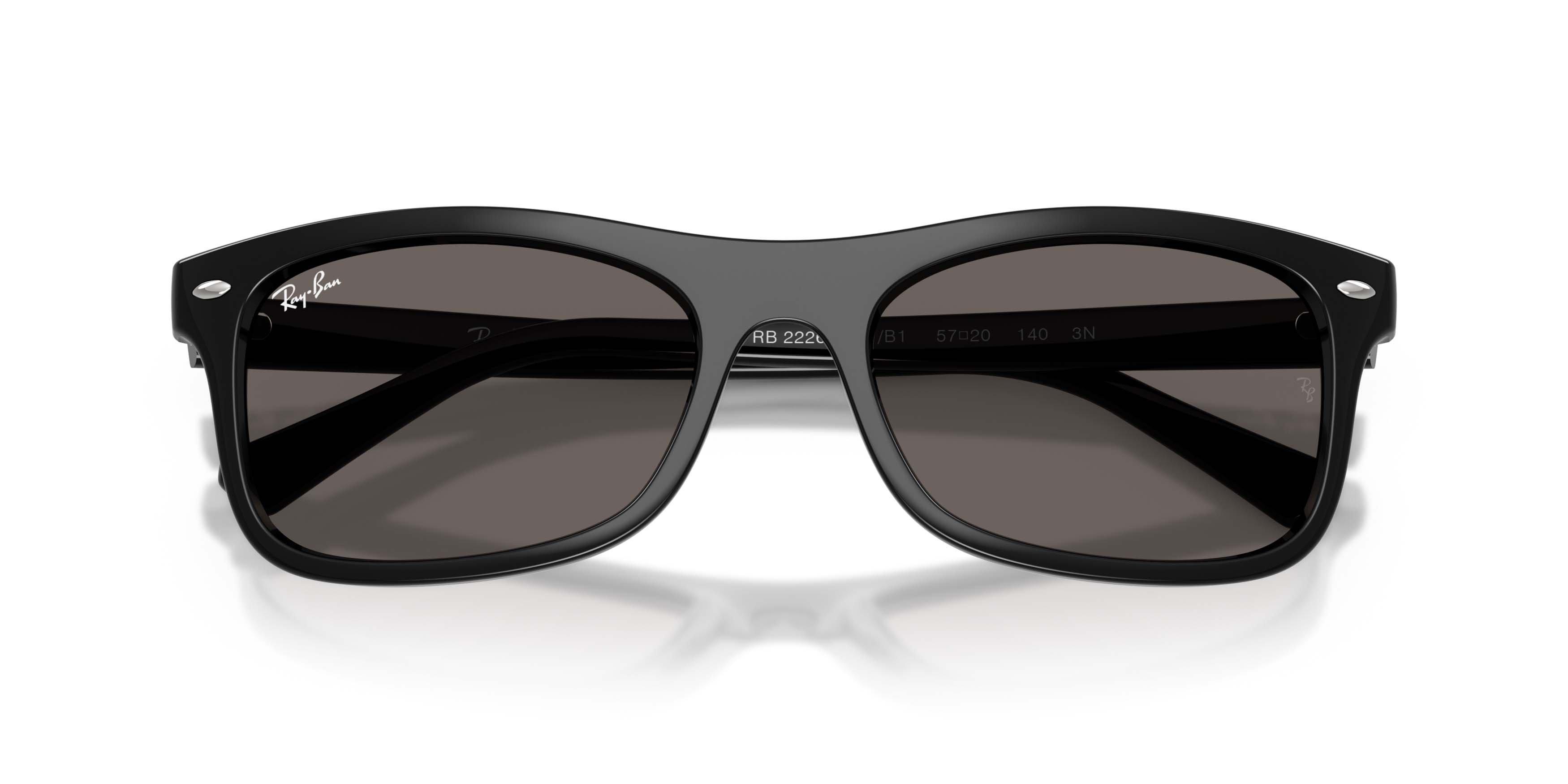 Ray-Ban RB2226 Dark Grey Sunglasses &ndash; Polished Black - BLACK/GREY Thumbnail View 5
