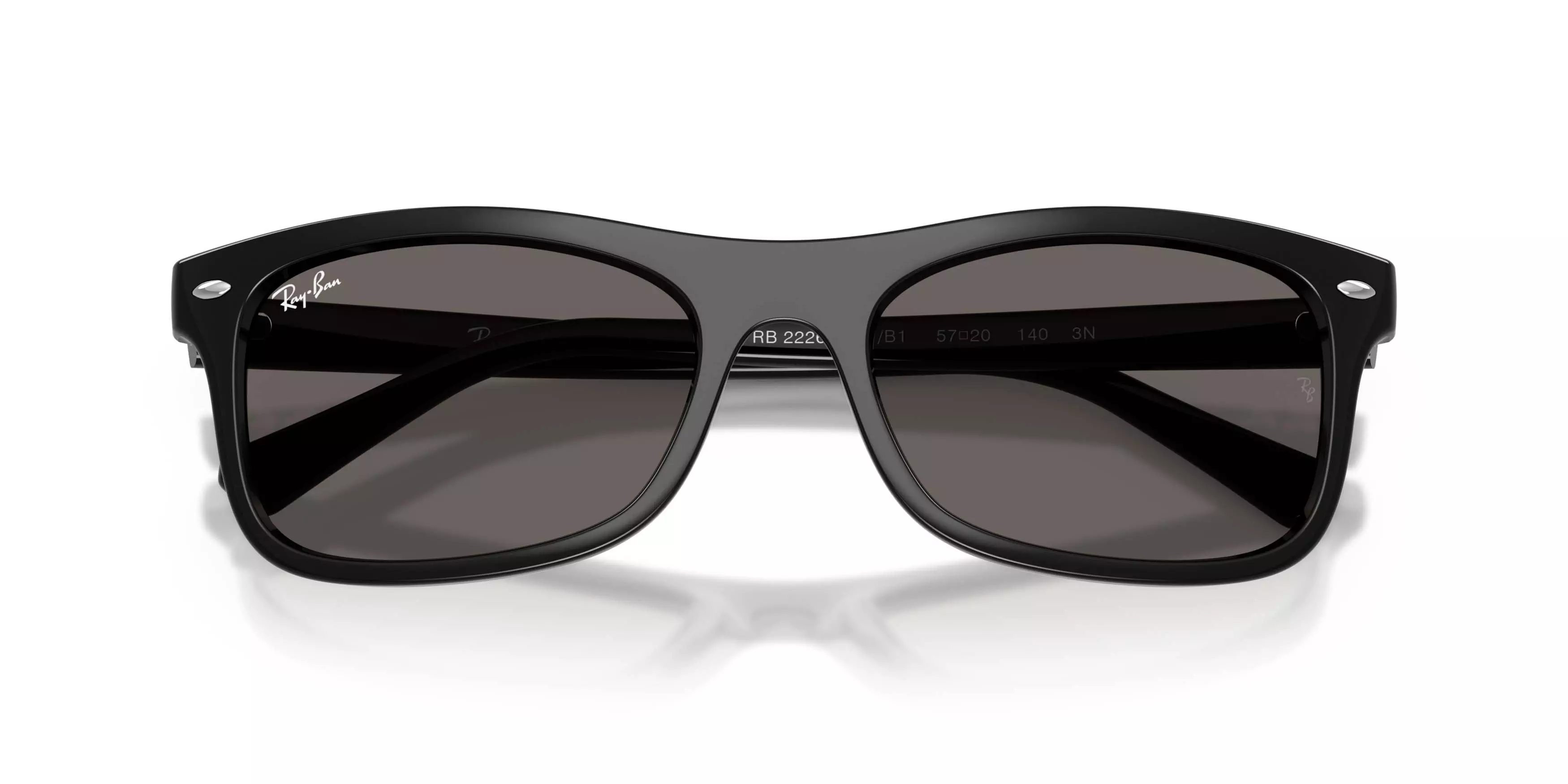 Ray-Ban RB2226 Dark Grey Sunglasses &ndash; Polished Black - BLACK/GREY