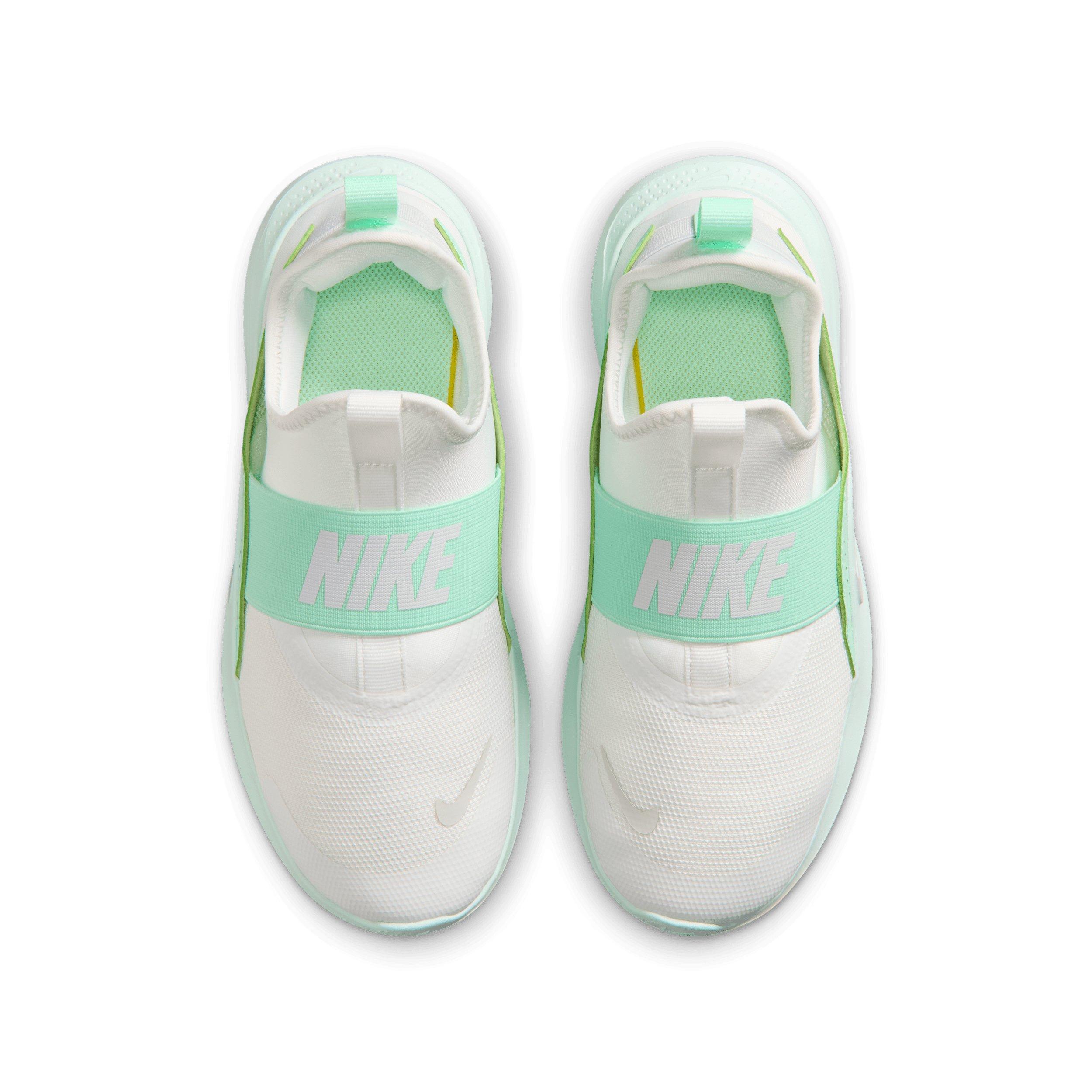 Nike Flex Runner 4 "Summit White/Arctic Green/Barely Green/Dust" Grade School Girls' Running Shoe - WHITE/GREEN/GREEN/DUST