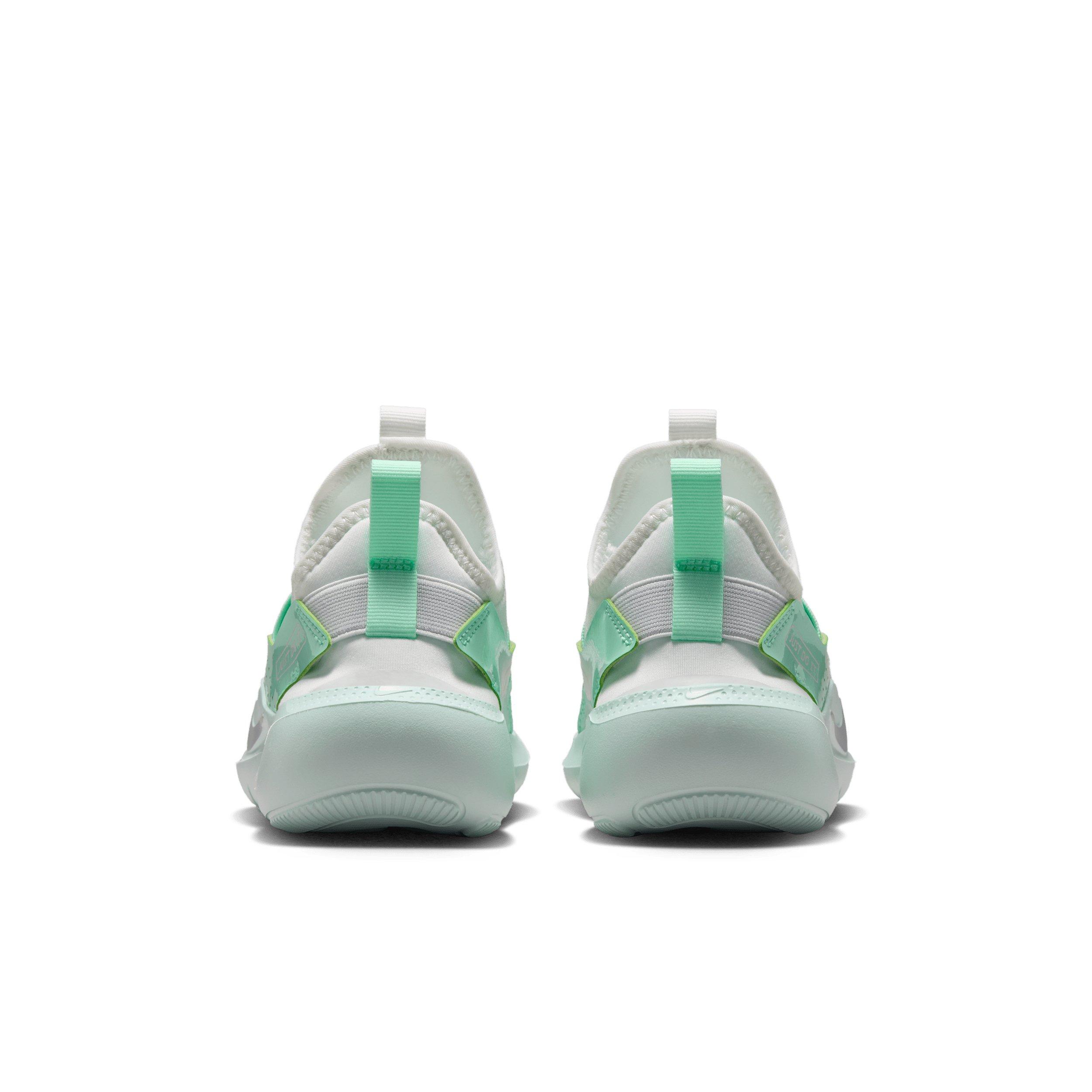 Nike Flex Runner 4 "Summit White/Arctic Green/Barely Green/Dust" Grade School Girls' Running Shoe - WHITE/GREEN/GREEN/DUST