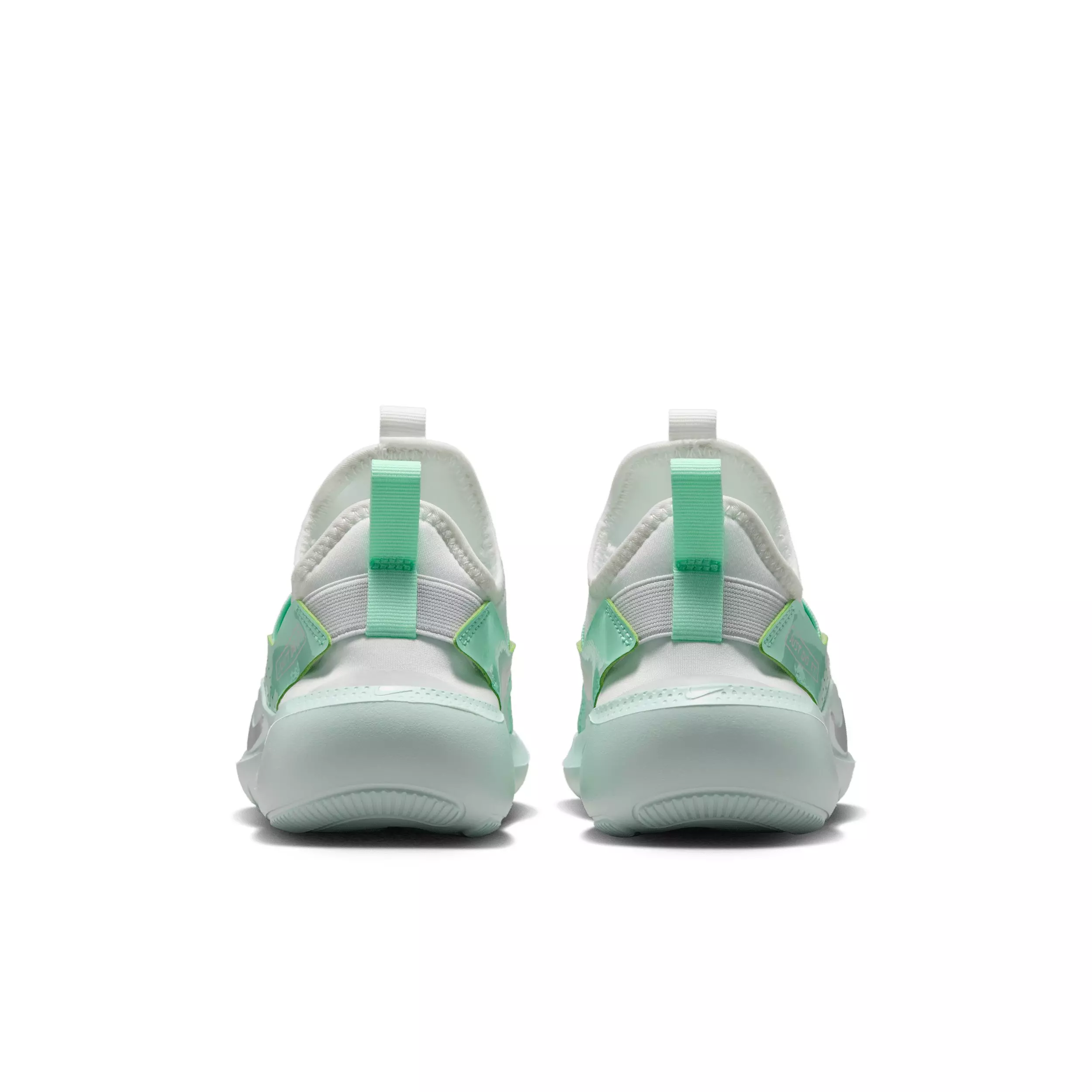 Nike Flex Runner 4 "Summit White/Arctic Green/Barely Green/Dust" Grade School Girls' Running Shoe - WHITE/GREEN/GREEN/DUST