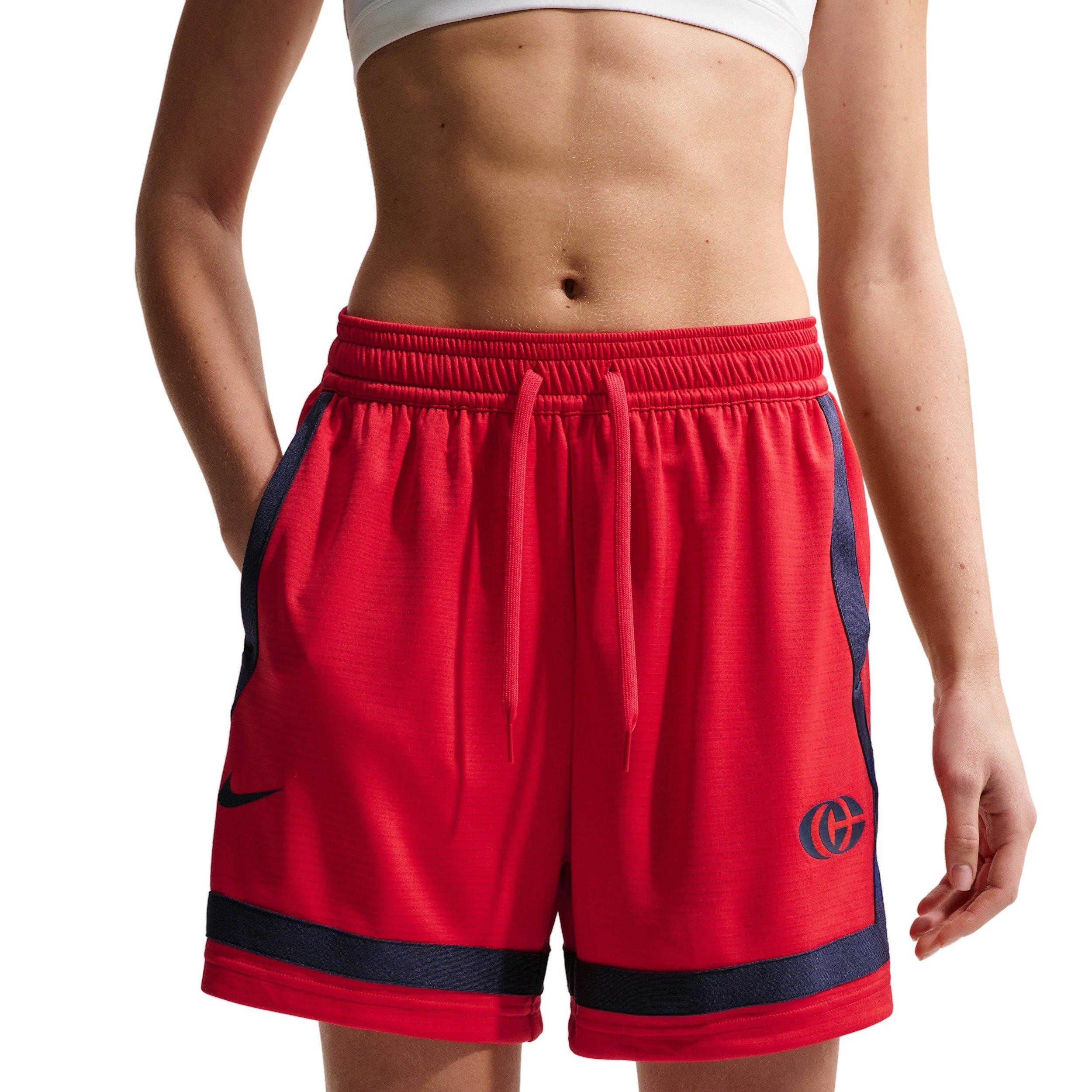 Nike Women's Caitlin Clark Crossover Dri-FIT 5" Basketball Shorts - Red/Navy - RED/NAVY Thumbnail View 1
