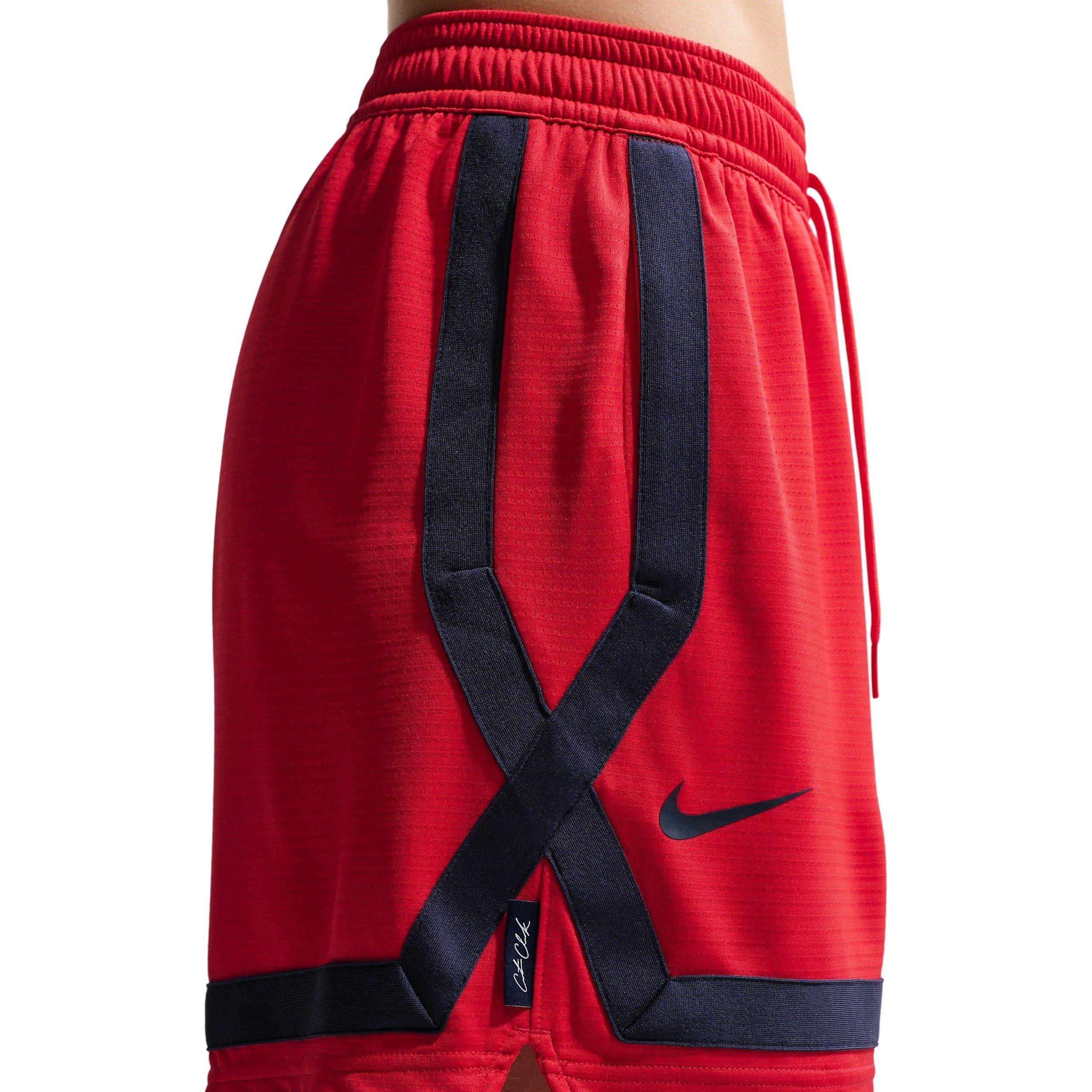 Nike Women's Caitlin Clark Crossover Dri-FIT 5" Basketball Shorts - Red/Navy - RED/NAVY Thumbnail View 2
