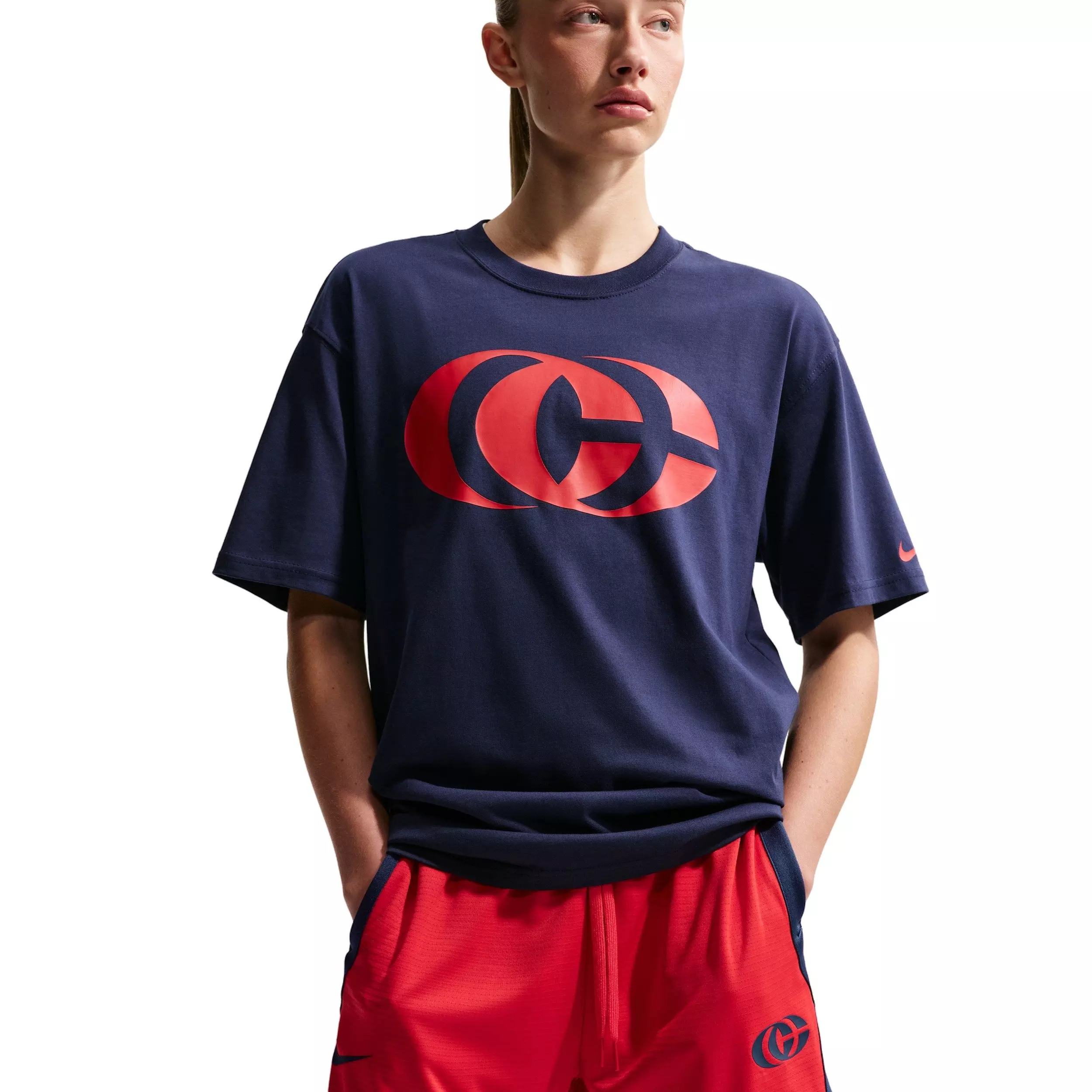 Nike Women's Caitlin Clark Crossover Dri-FIT 5" Basketball Shorts - Red/Navy - RED/NAVY