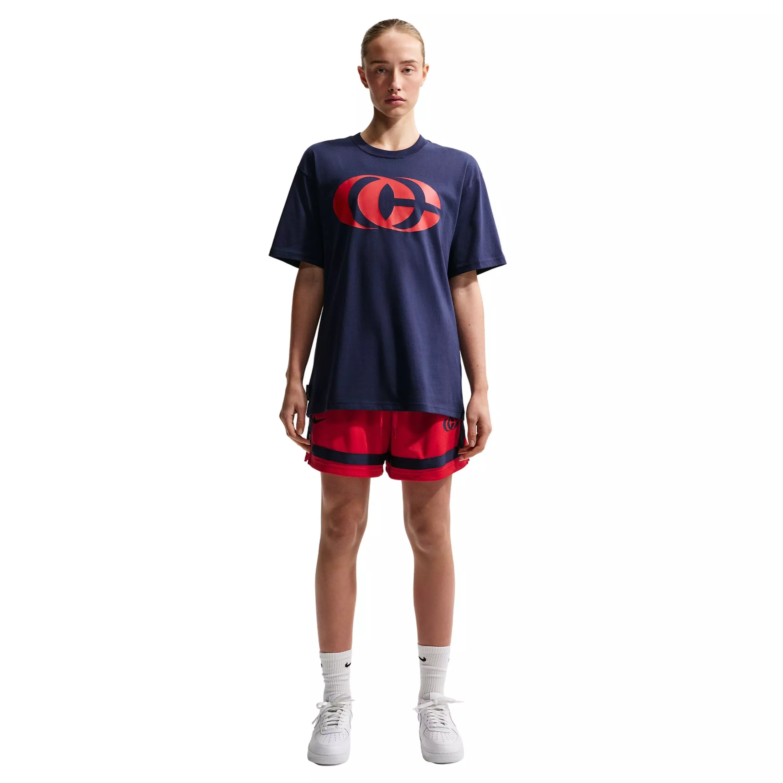 Nike Women's Caitlin Clark Crossover Dri-FIT 5" Basketball Shorts -Red/Navy - RED/NAVY