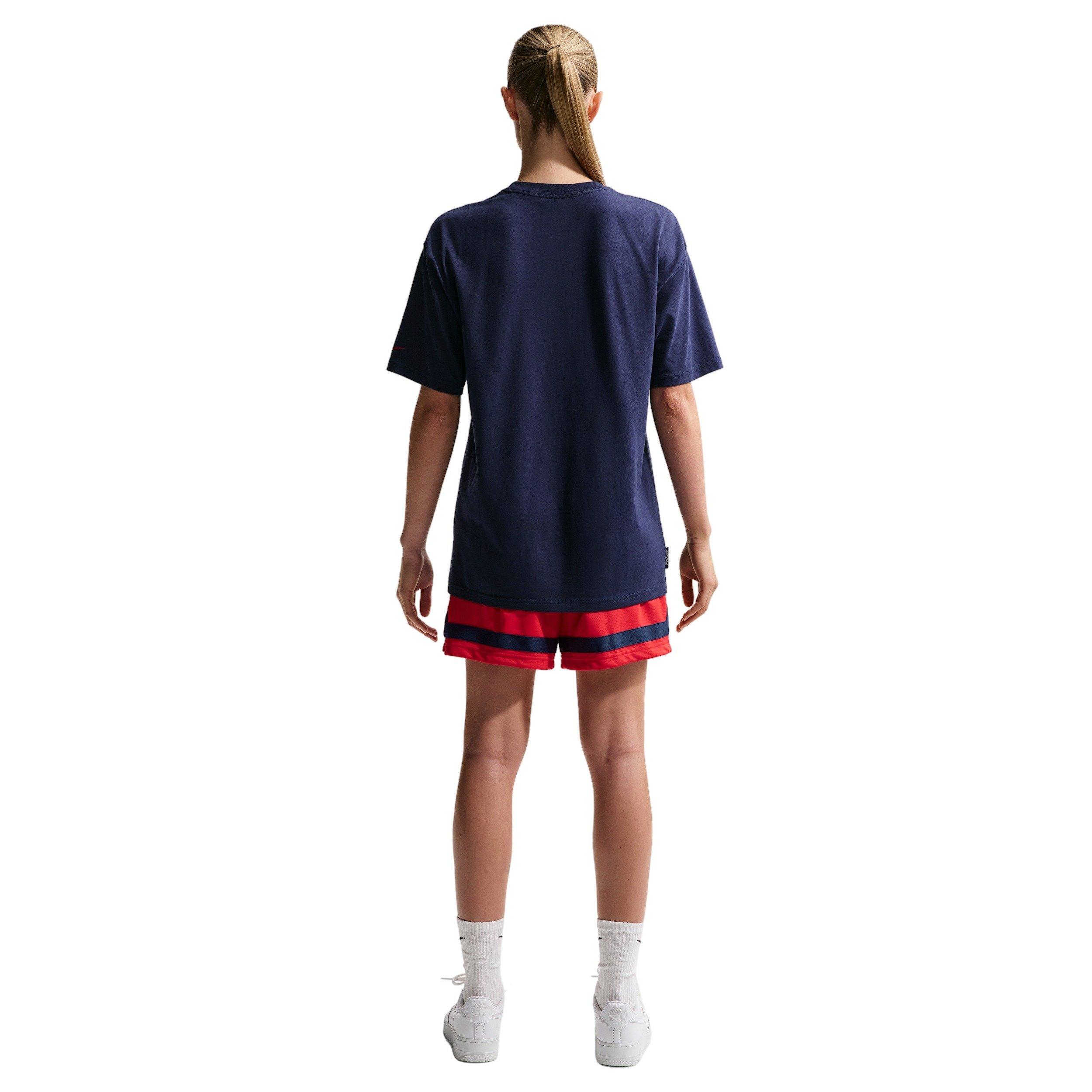 Nike Women's Caitlin Clark Crossover Dri-FIT 5" Basketball Shorts -Red/Navy - RED/NAVY Thumbnail View 5