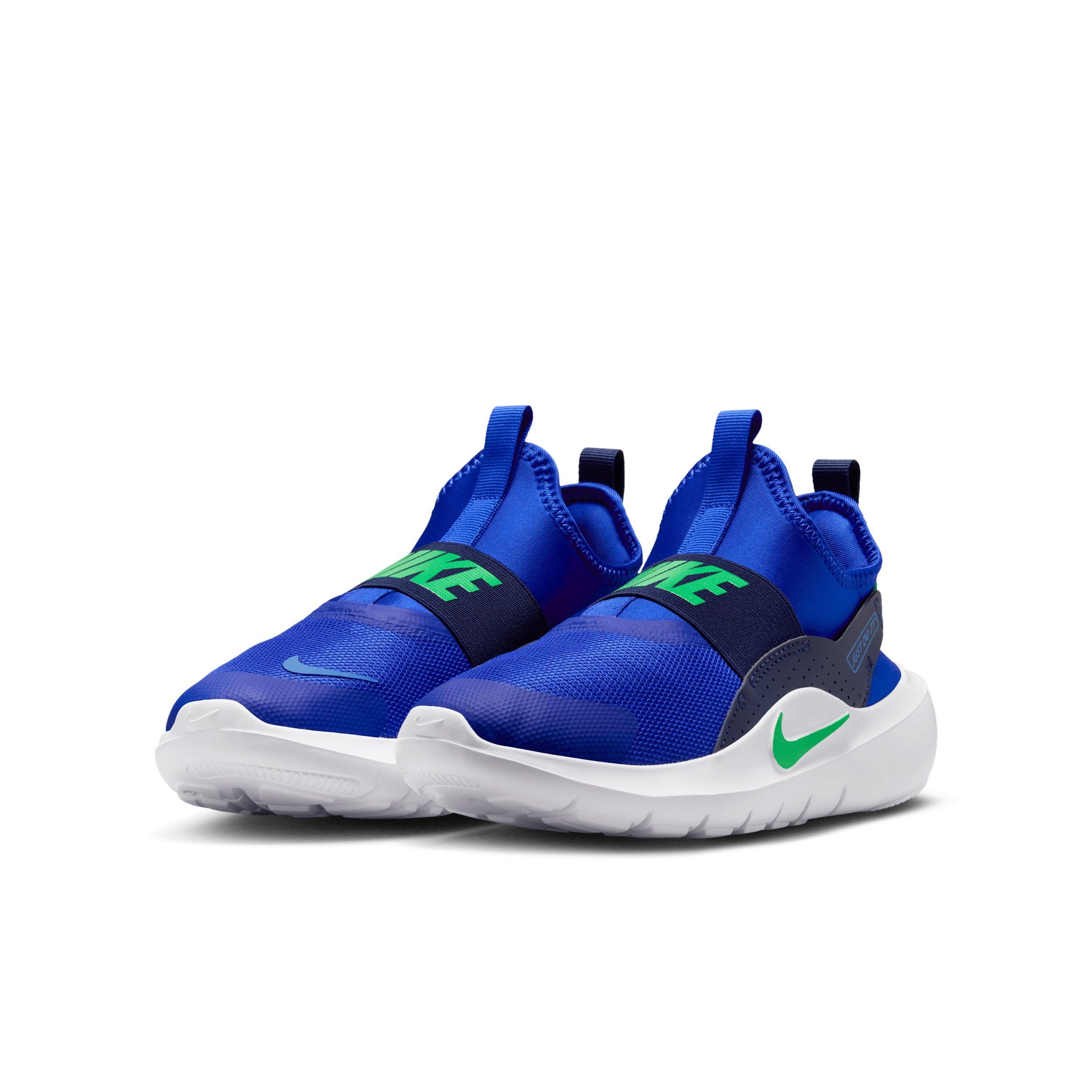 Nike Flex Runner 4 "Racer Blue/Midnight Navy/Aurora Blue/Green" Grade School Boys' Running Shoe - BLUE/NAVY/BLUE/GREEN
