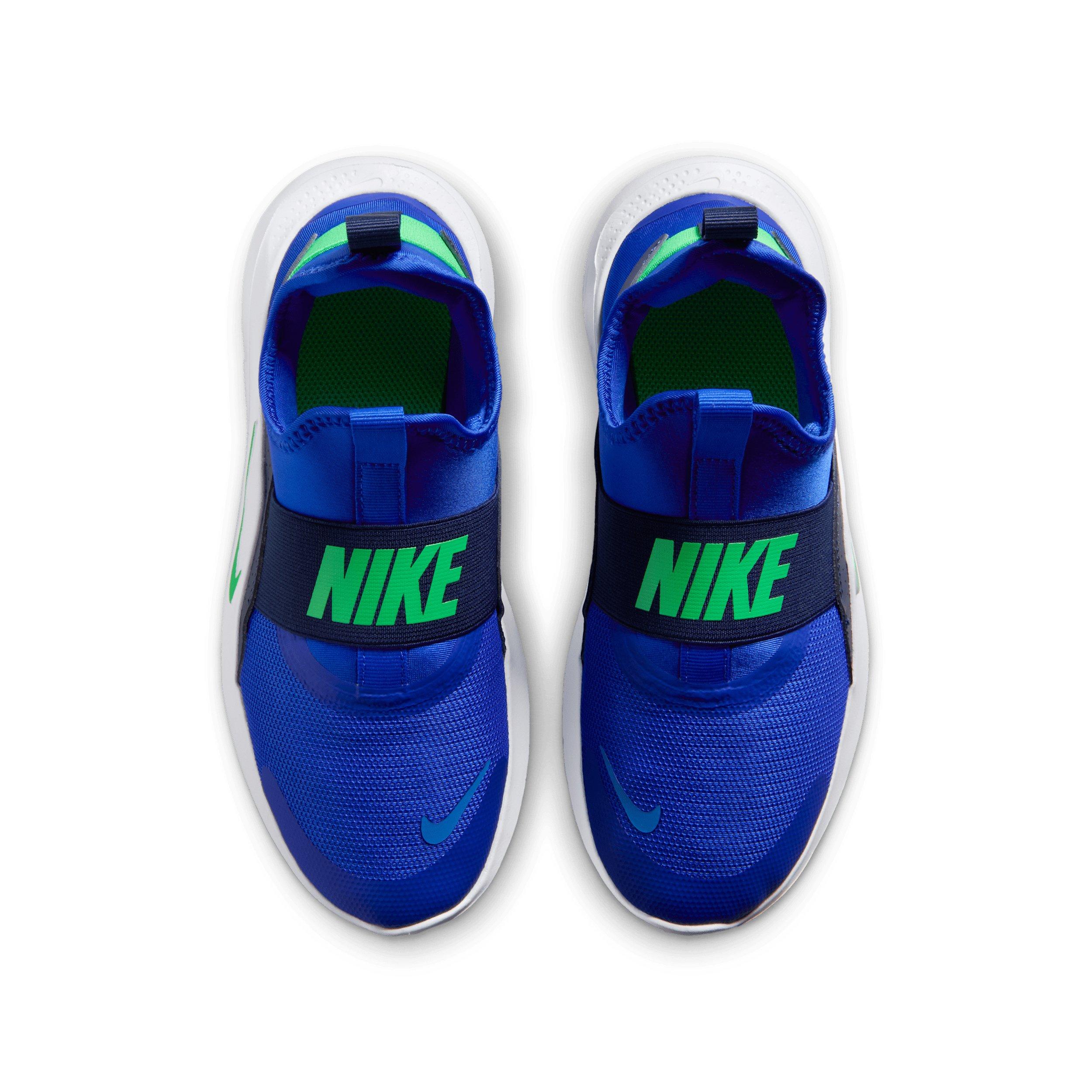 Nike Flex Runner 4 "Racer Blue/Midnight Navy/Aurora Blue/Green" Grade School Boys' Running Shoe - BLUE/NAVY/BLUE/GREEN