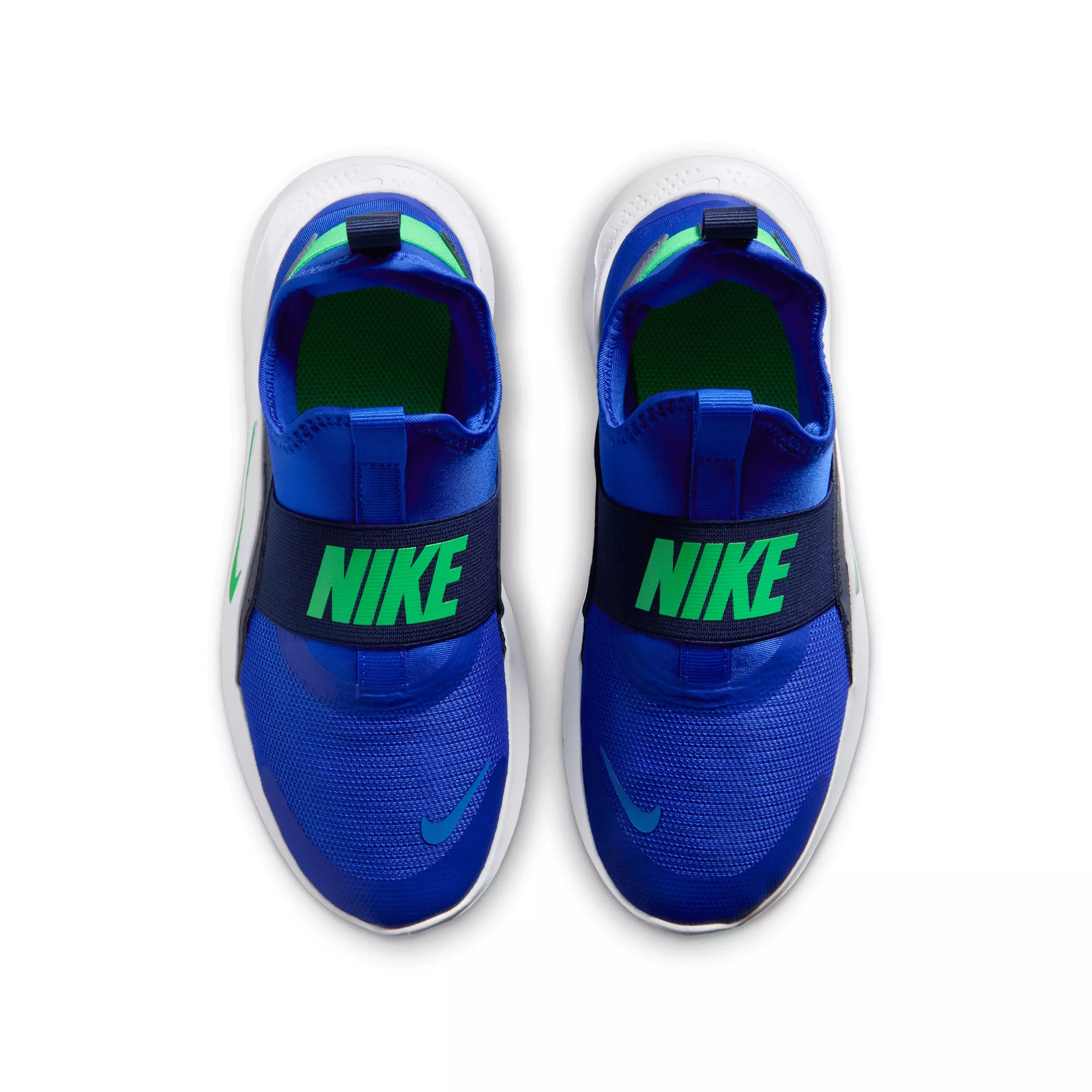 Nike Flex Runner 4 "Racer Blue/Midnight Navy/Aurora Blue/Green" Grade School Boys' Running Shoe - BLUE/NAVY/BLUE/GREEN