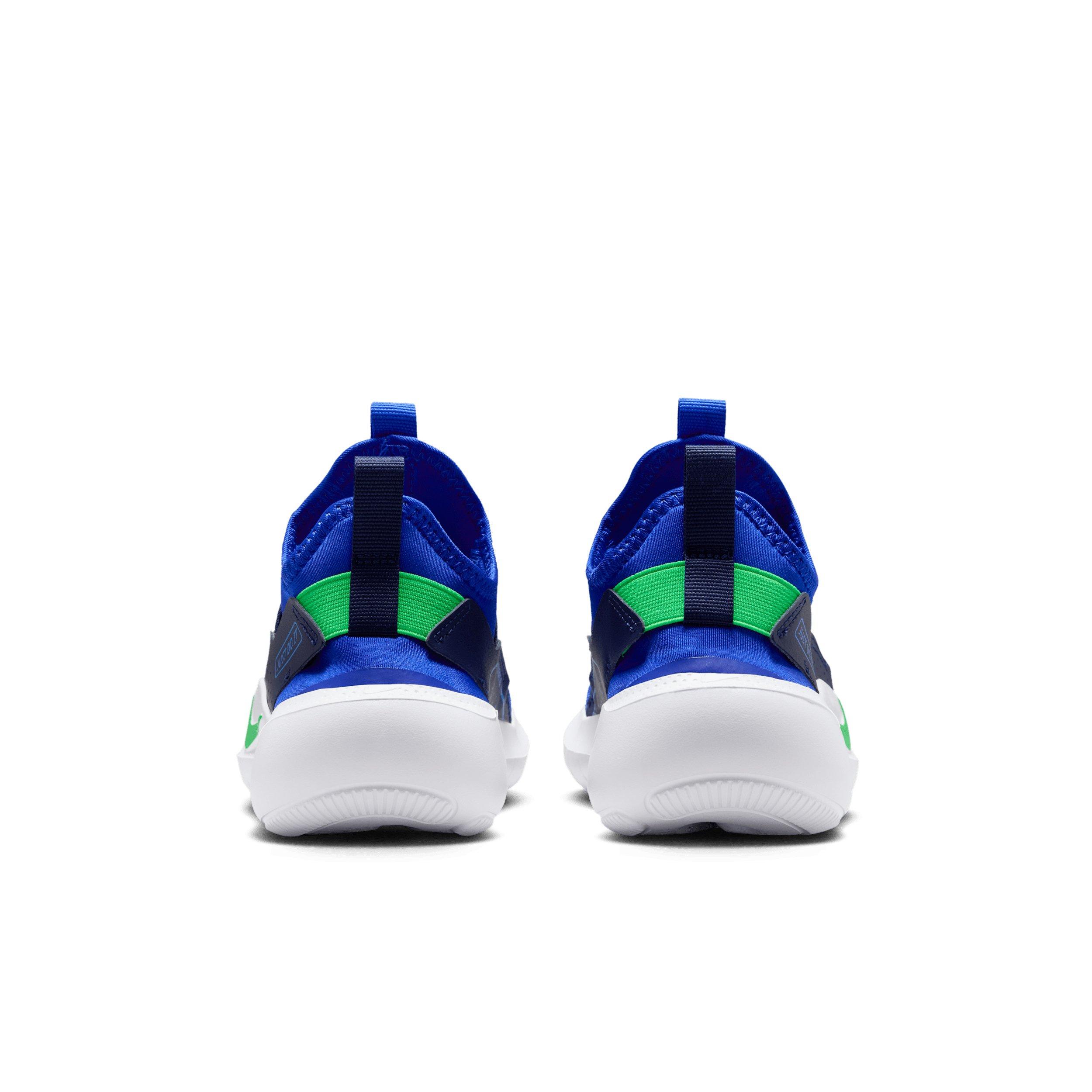 Nike Flex Runner 4 "Racer Blue/Midnight Navy/Aurora Blue/Green" Grade School Boys' Running Shoe - BLUE/NAVY/BLUE/GREEN