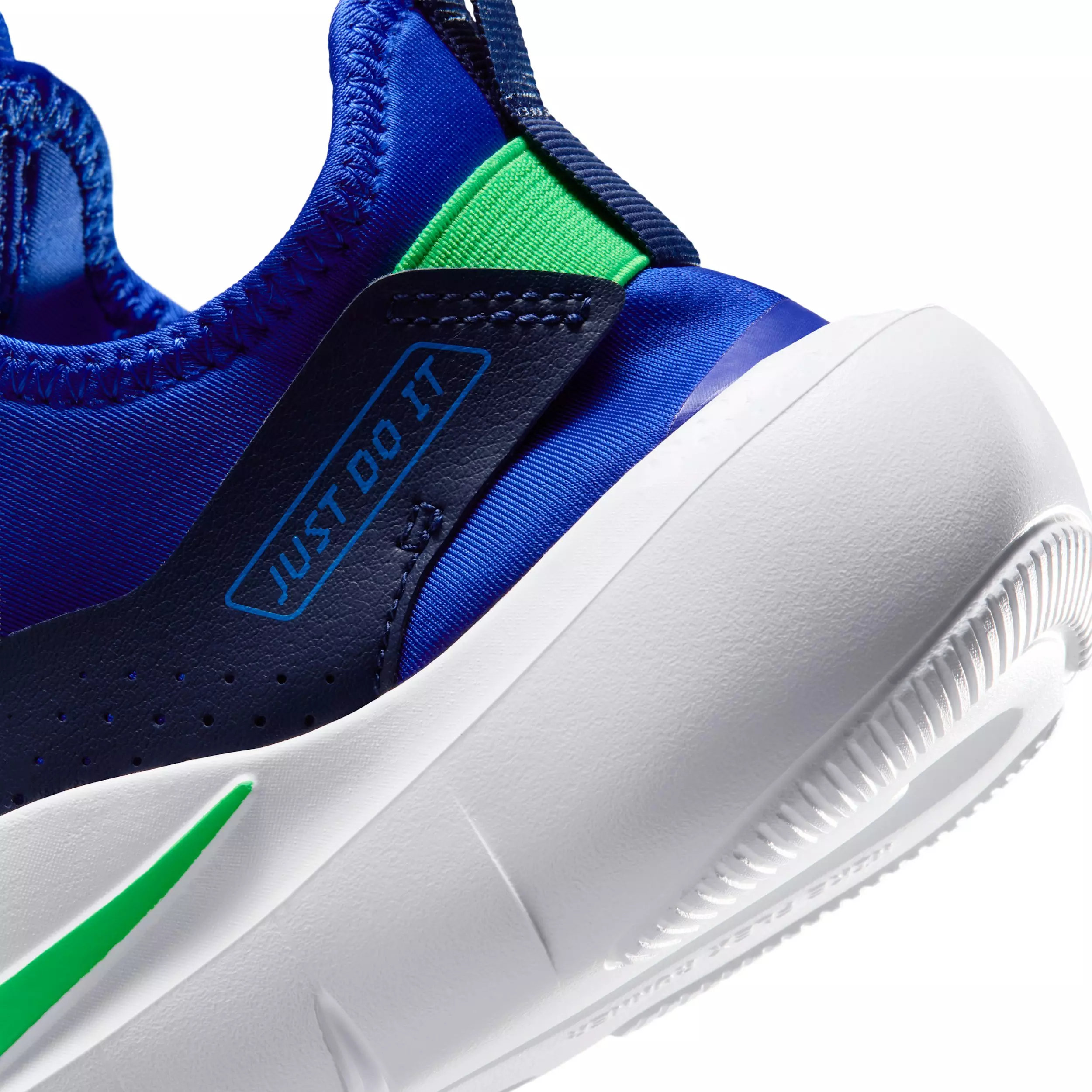 Nike Flex Runner 4 "Racer Blue/Midnight Navy/Aurora Blue/Green" Grade School Boys' Running Shoe - BLUE/NAVY/BLUE/GREEN
