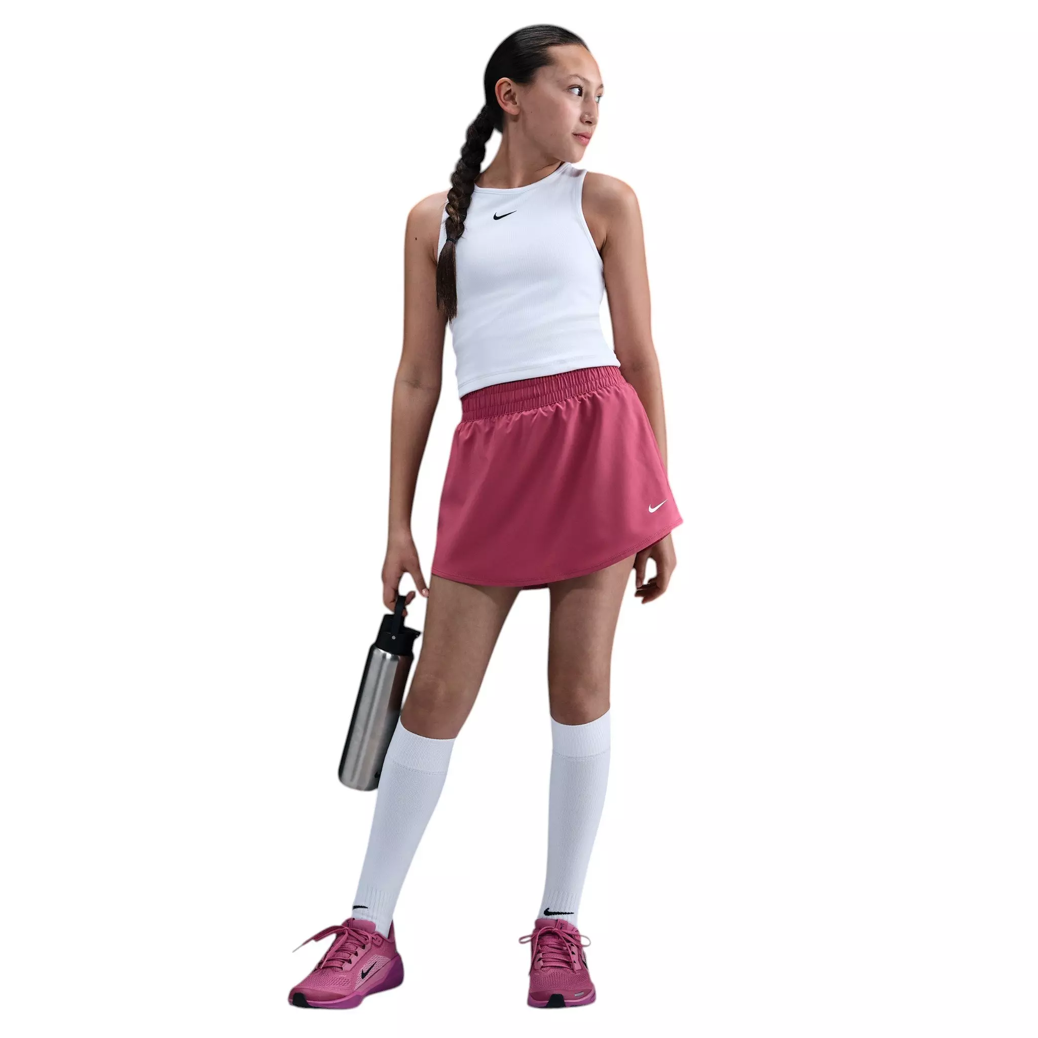 Nike Big Girls' One Dri-FIT High-Waisted Skort - Pink - PINK