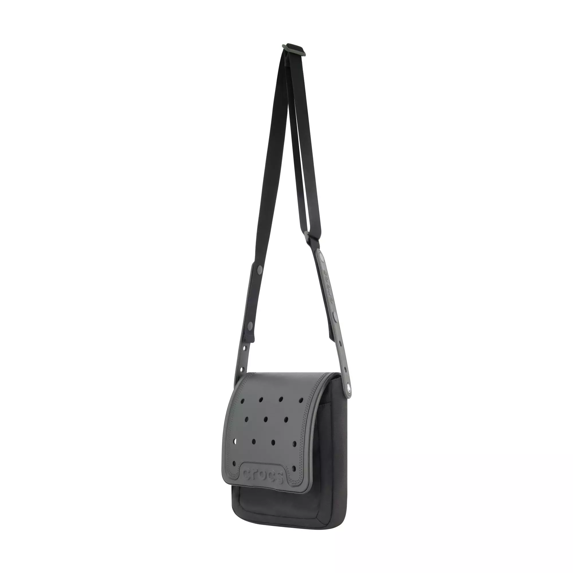 Crocs Classic Crossbody Bag with Front Flap - BLACK
