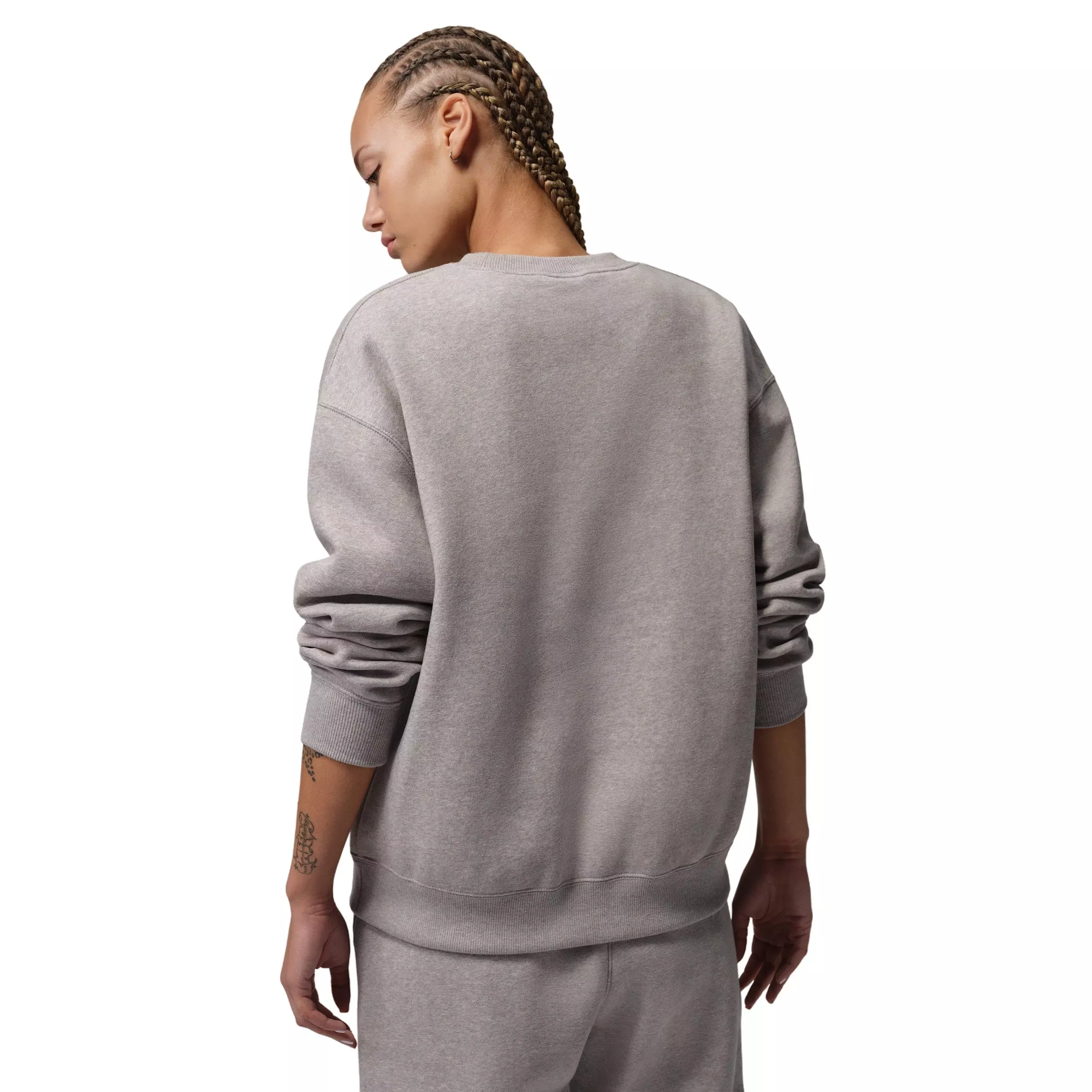 Jordan Women's Brooklyn Fleece Crew-Neck Sweatshirt - Stone - STONE