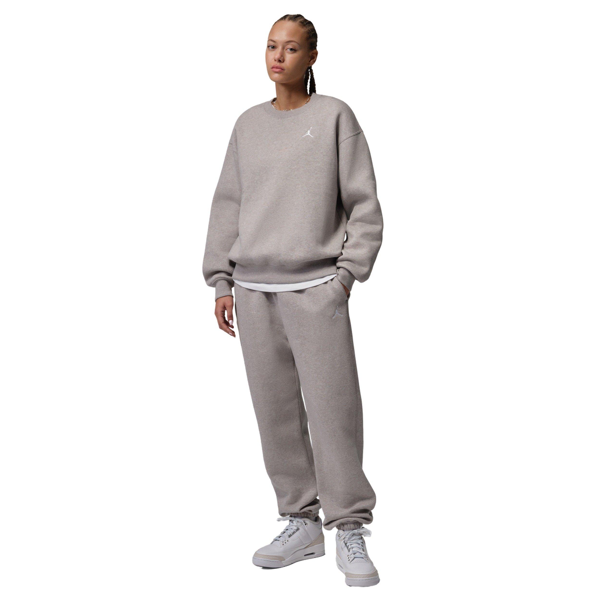 Jordan Women's Brooklyn Fleece Crew-Neck Sweatshirt - Stone - STONE Thumbnail View 5