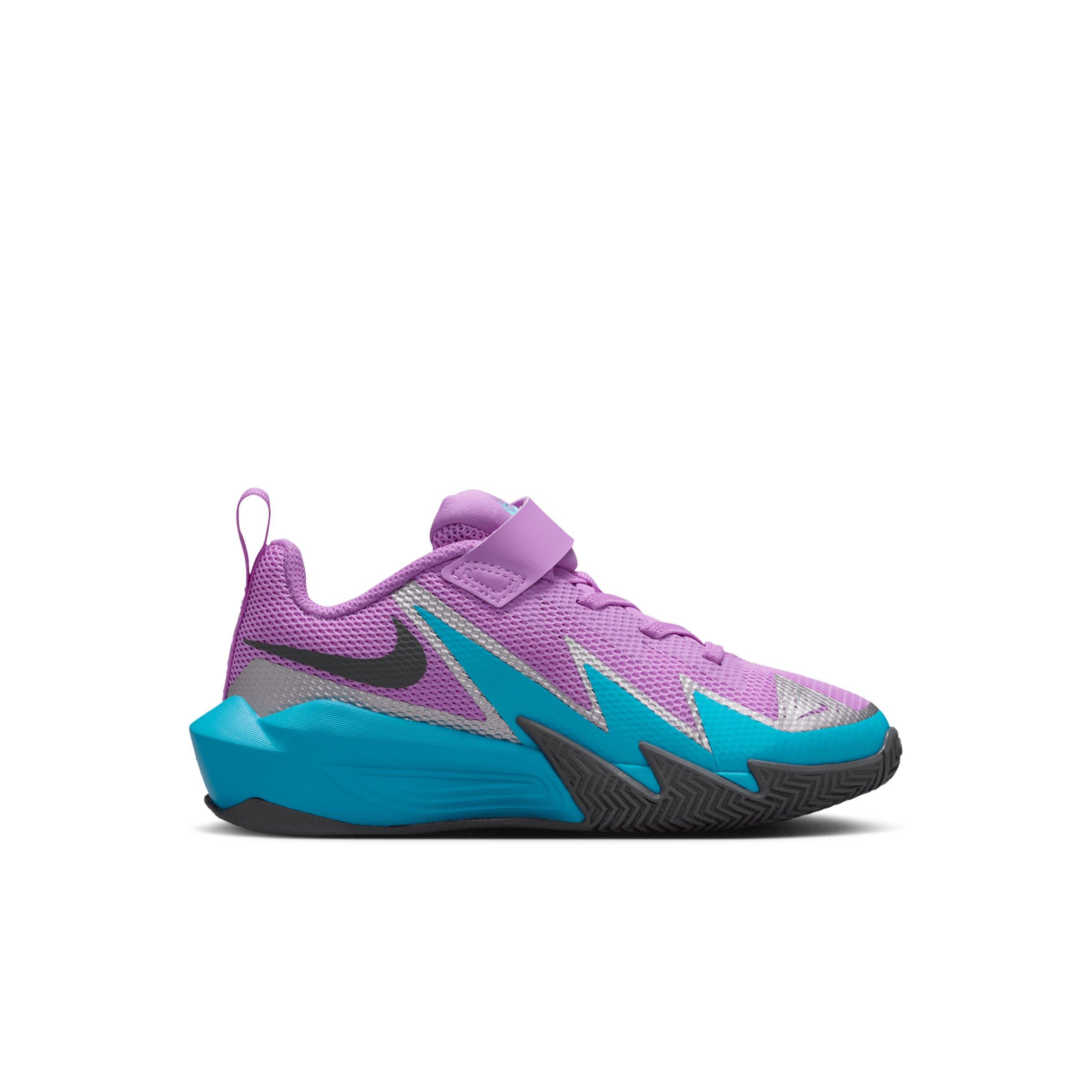 Nike S.T. Dynamite "Fuchsia Glow/Baltic Blue/Silver/Smoke Grey" Preschool Boys' Basketball Shoe - FUCHSIA/BLUE/SILVER/GREY