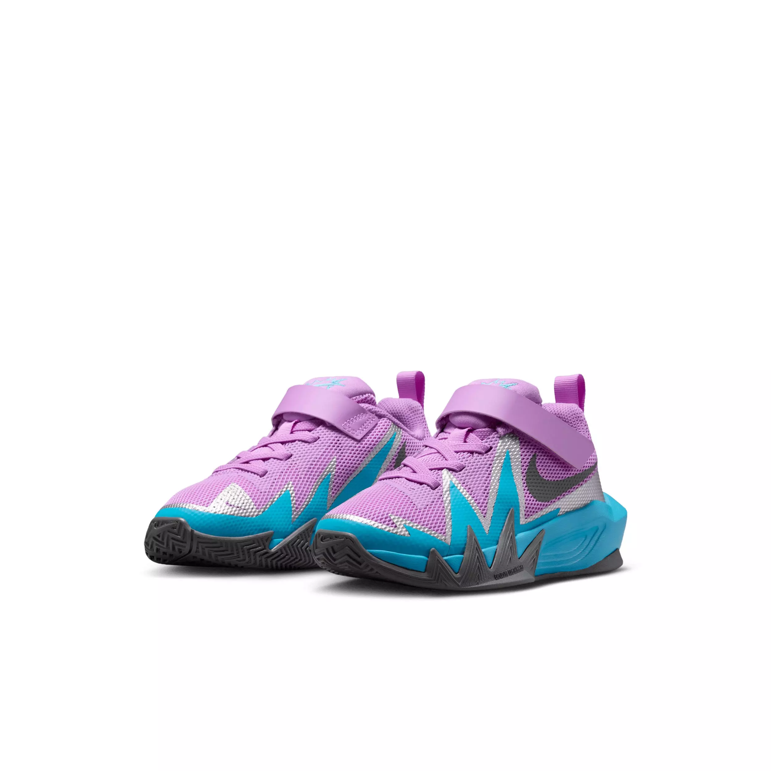 Nike S.T. Dynamite "Fuchsia Glow/Baltic Blue/Silver/Smoke Grey" Preschool Boys' Basketball Shoe - FUCHSIA/BLUE/SILVER/GREY