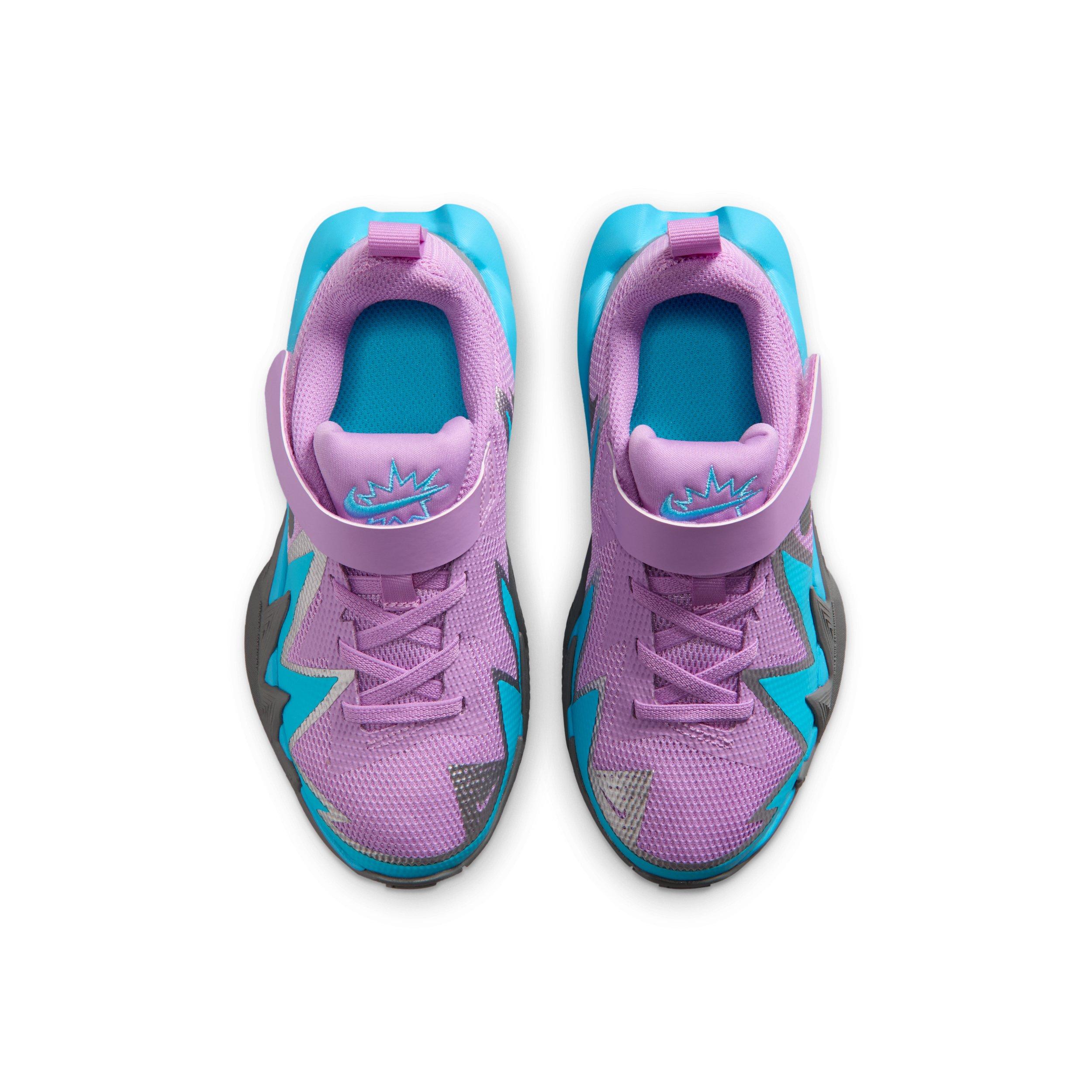 Nike S.T. Dynamite "Fuchsia Glow/Baltic Blue/Silver/Smoke Grey" Preschool Boys' Basketball Shoe - FUCHSIA/BLUE/SILVER/GREY
