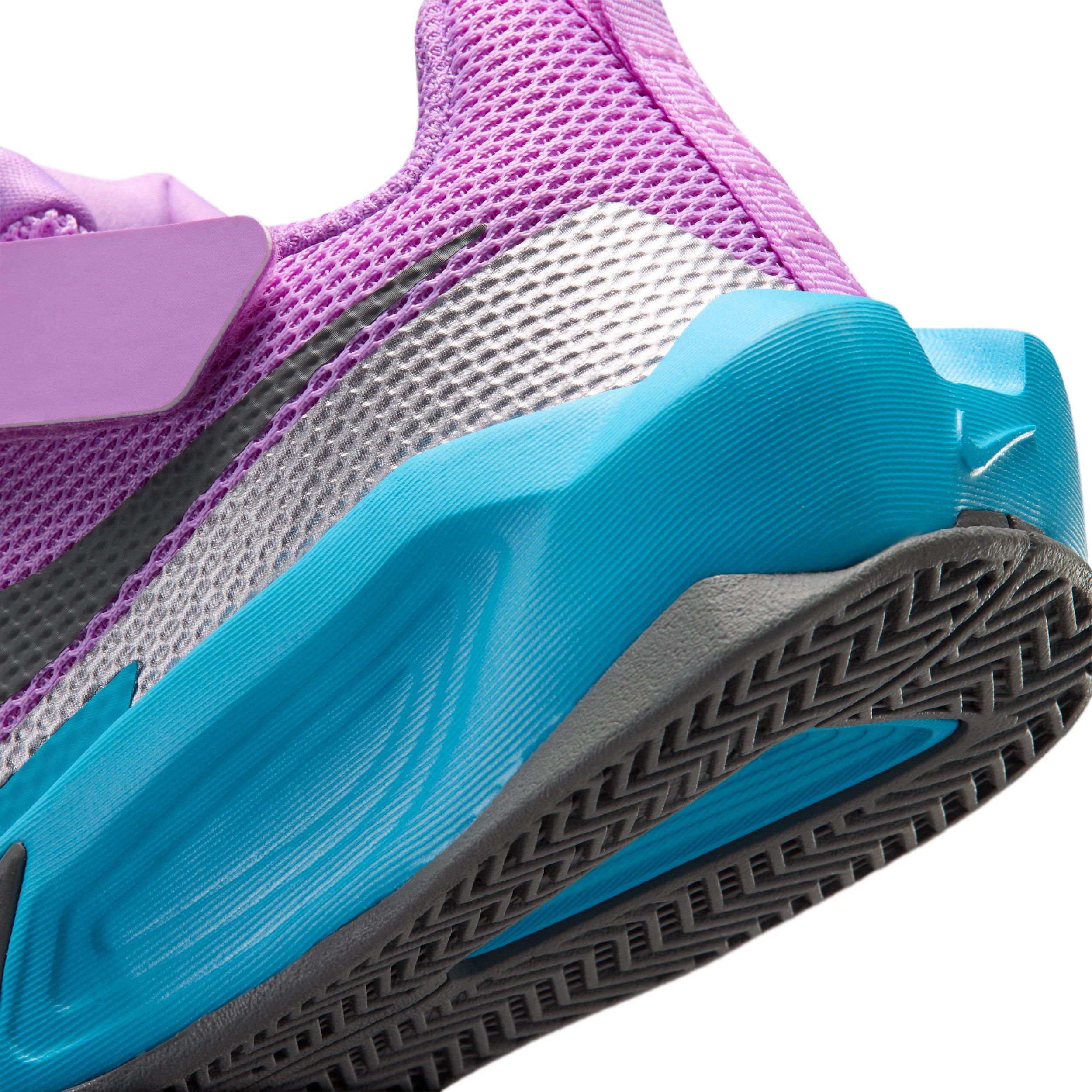 Nike S.T. Dynamite "Fuchsia Glow/Baltic Blue/Silver/Smoke Grey" Preschool Boys' Basketball Shoe - FUCHSIA/BLUE/SILVER/GREY