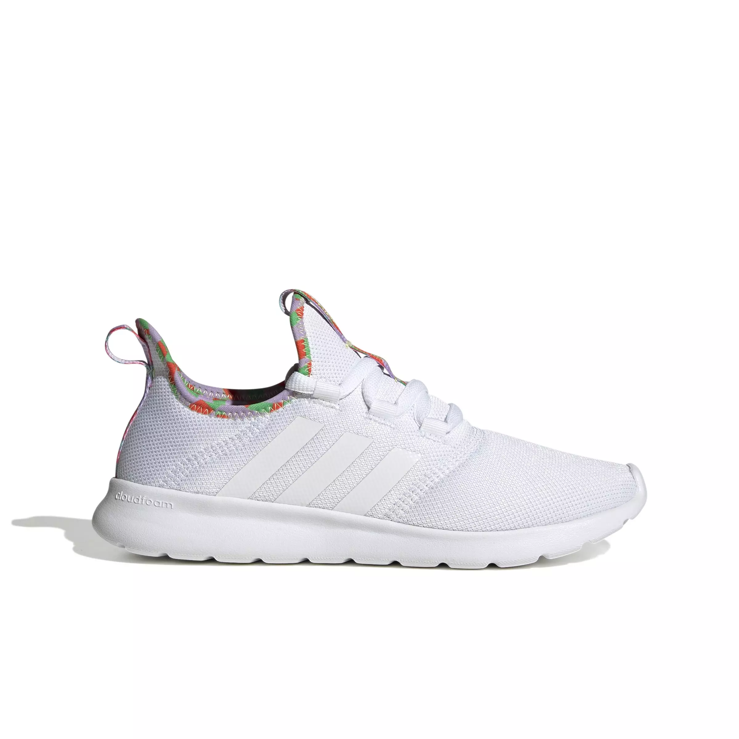 adidas Cloudfoam Pure 2.0 "Ftwr White/Ftwr White/Peacit" Women's Running Shoe - WHITE/WHITE/PEACIT