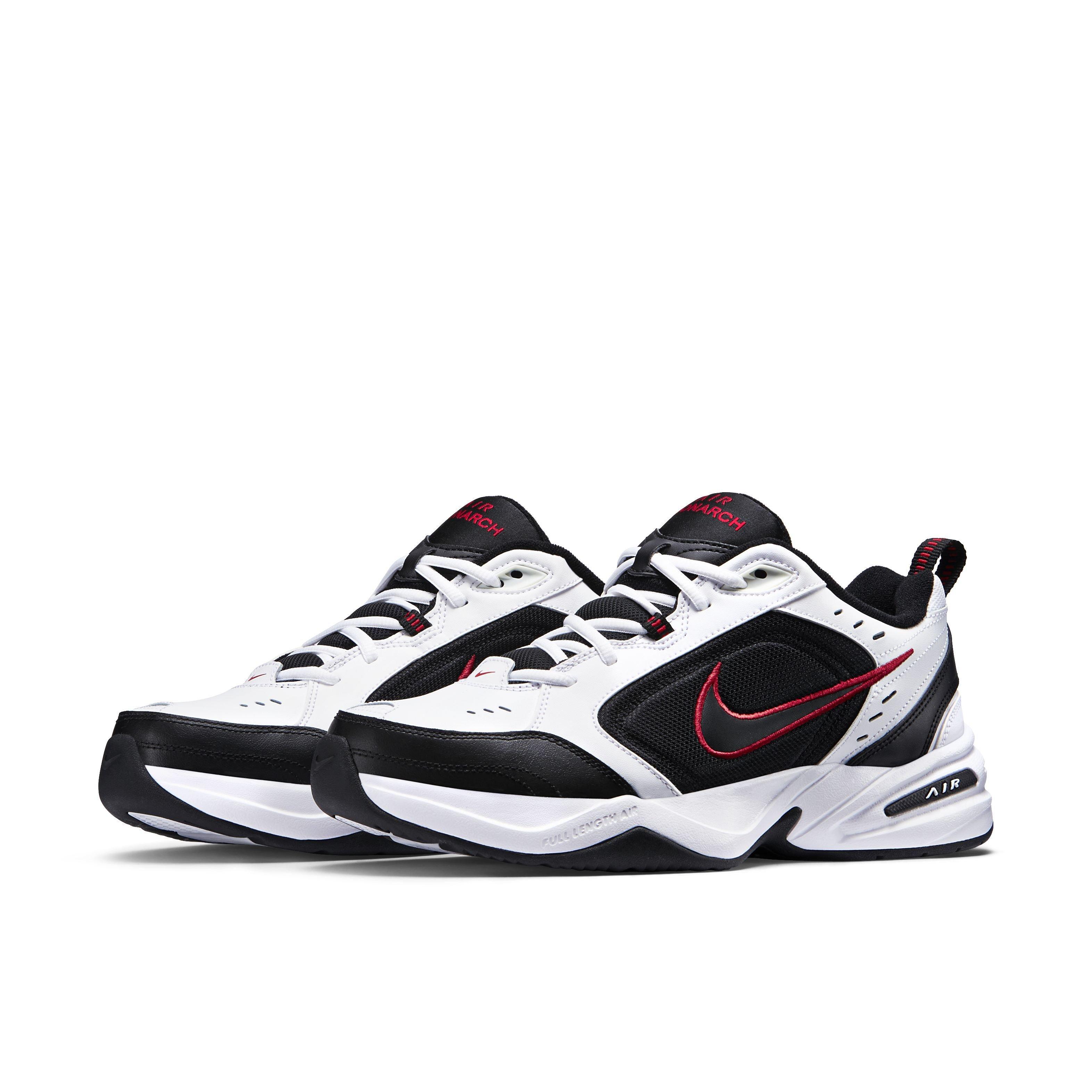 Nike Air Monarch IV "White/Black" Men's Wide Shoe - WHITE/BLACK Thumbnail View 3