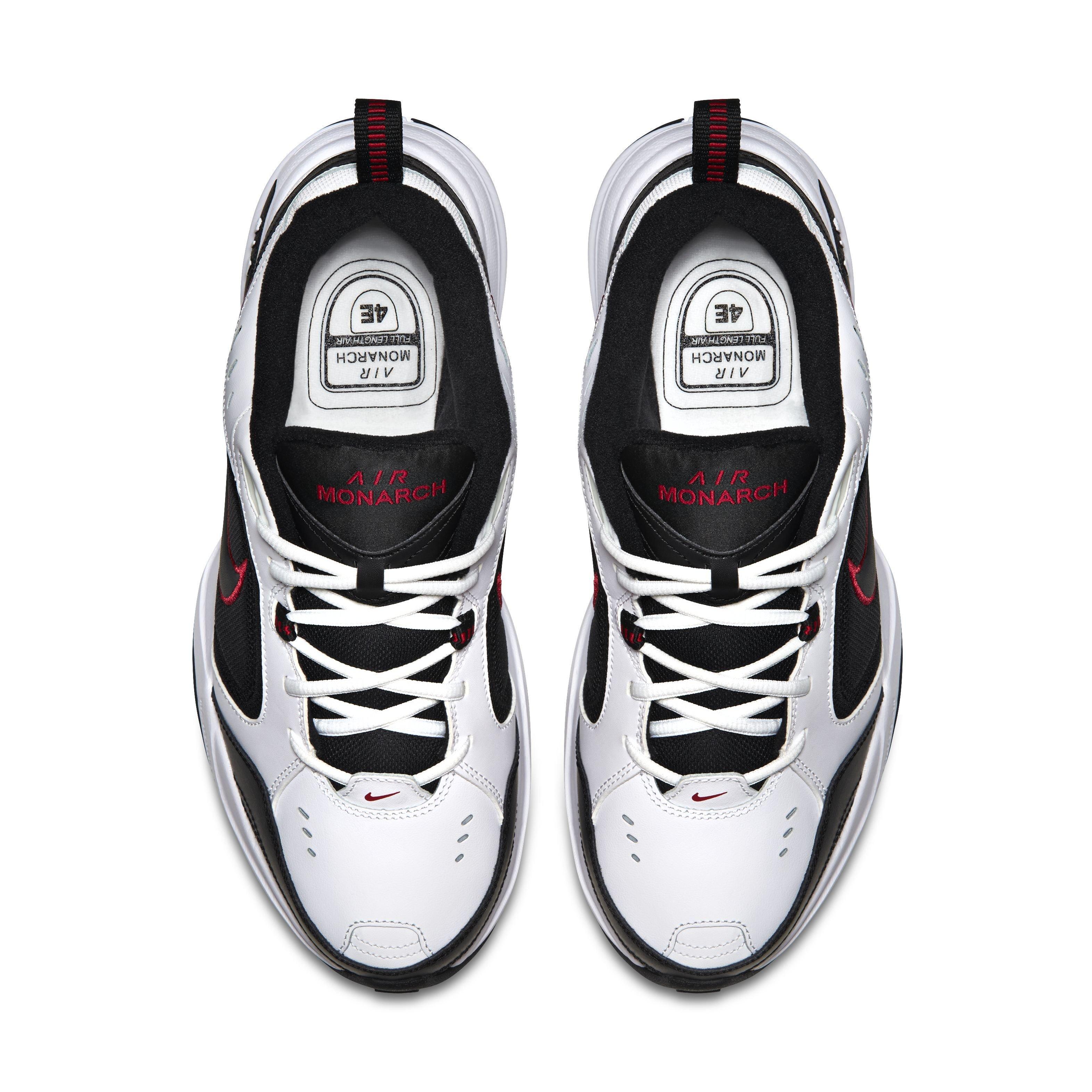 Nike Air Monarch IV "White/Black" Men's Wide Shoe - WHITE/BLACK Thumbnail View 4