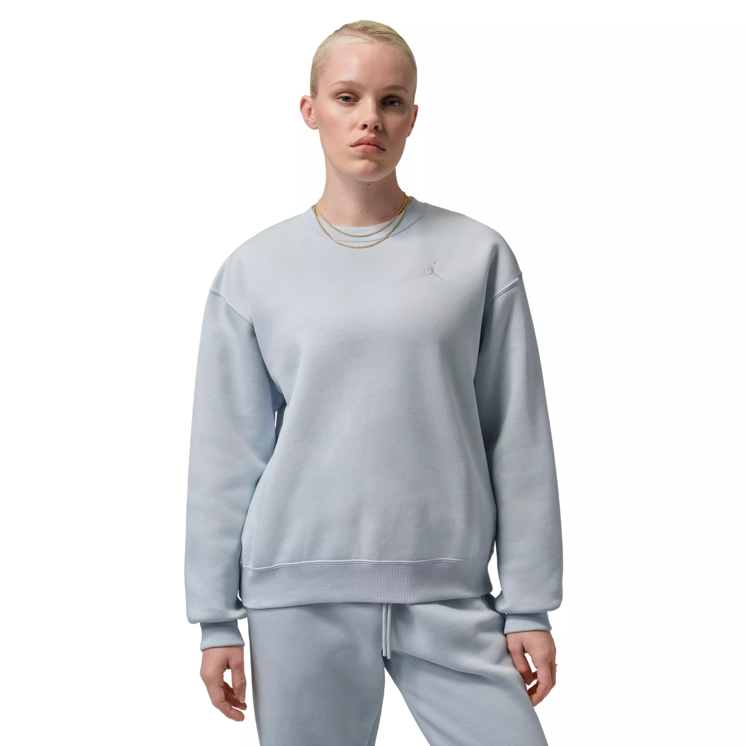 Jordan Women's Brooklyn Fleece Crew-Neck Sweatshirt - Aura - AURA