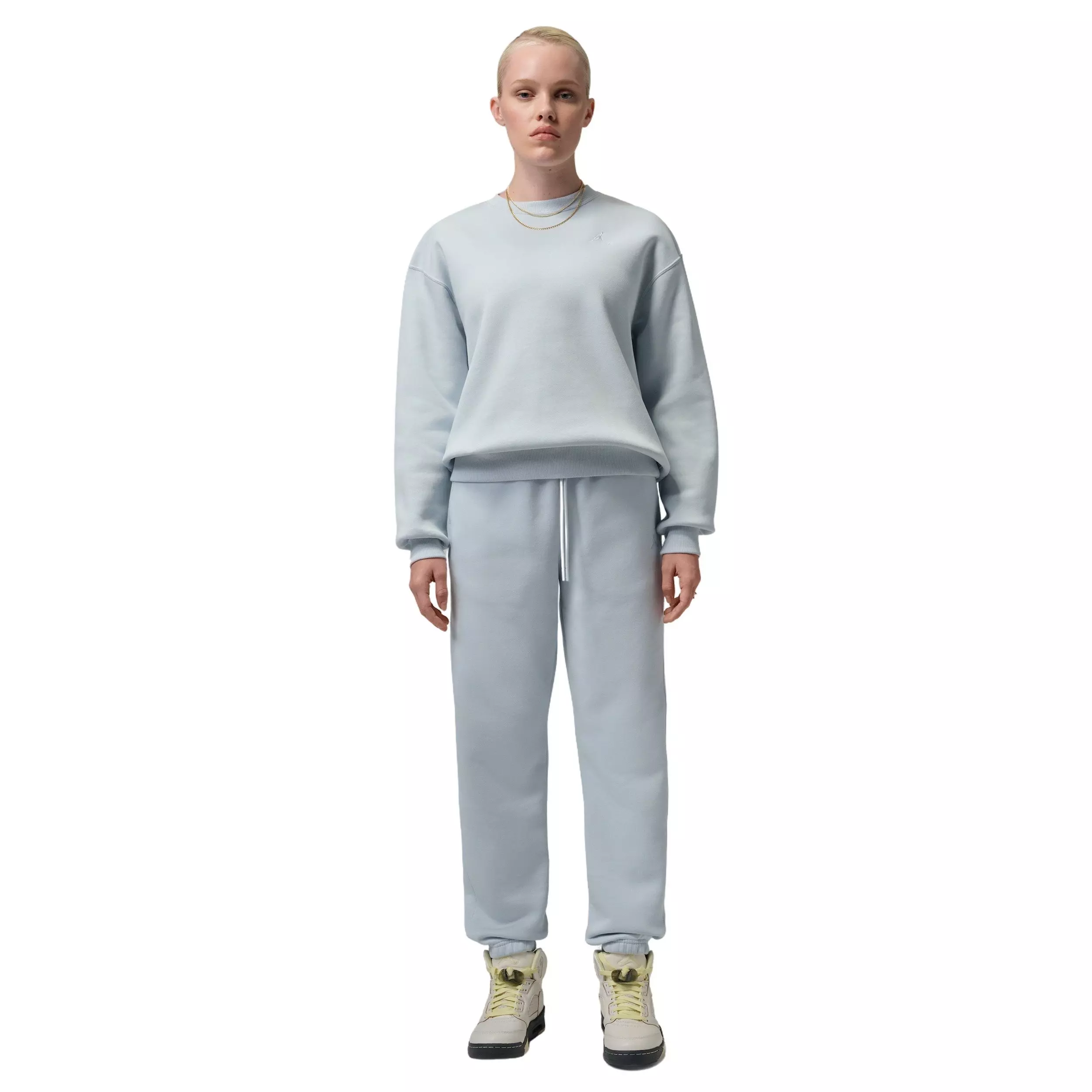 Jordan Women's Brooklyn Fleece Crew-Neck Sweatshirt - Aura - AURA