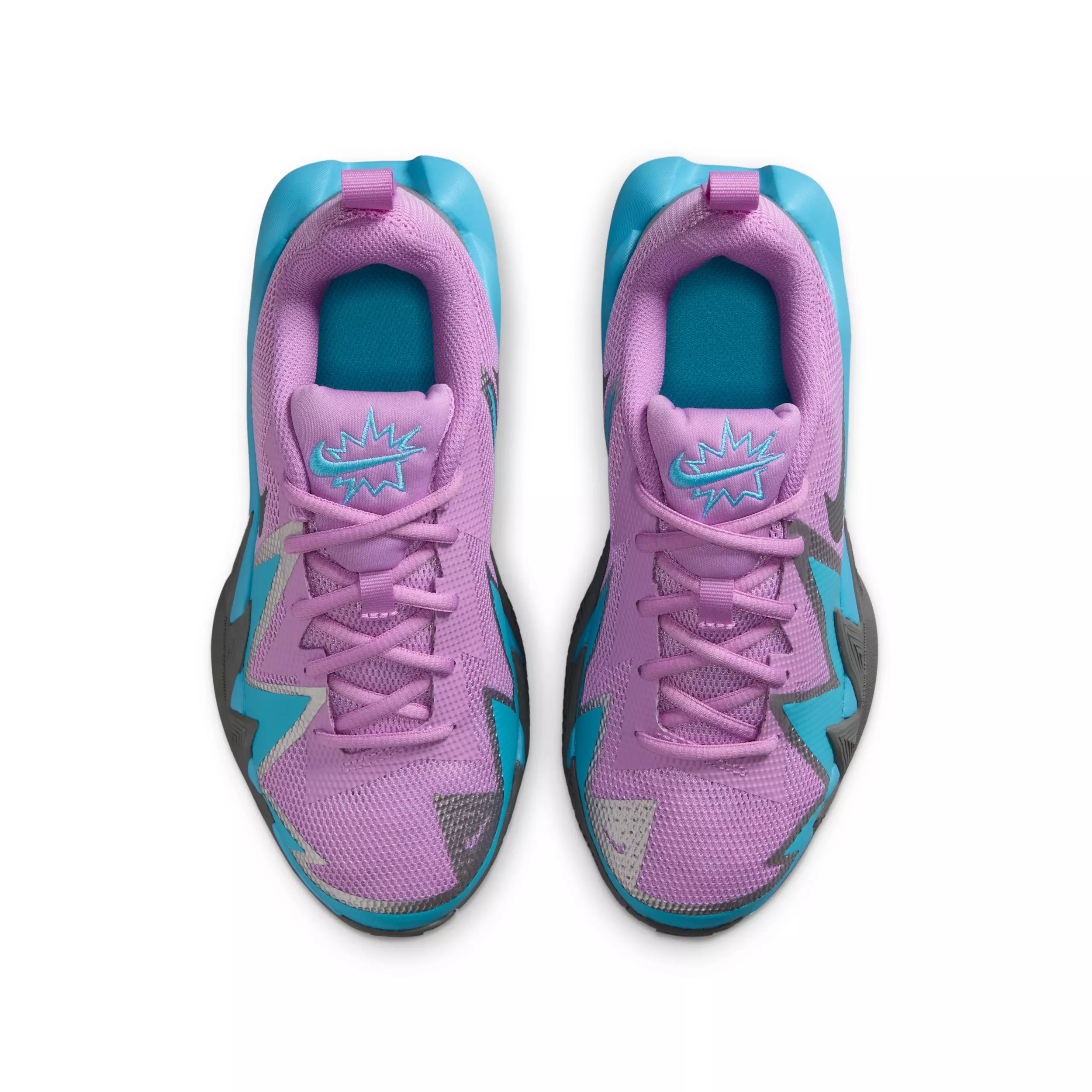 Nike S.T. Dynamite "Fuchsia Glow/Baltic Blue/Silver/Smoke Grey" Grade School Boys' Basketball Shoe - FUCHSIA/BLUE/SILVER/GREY