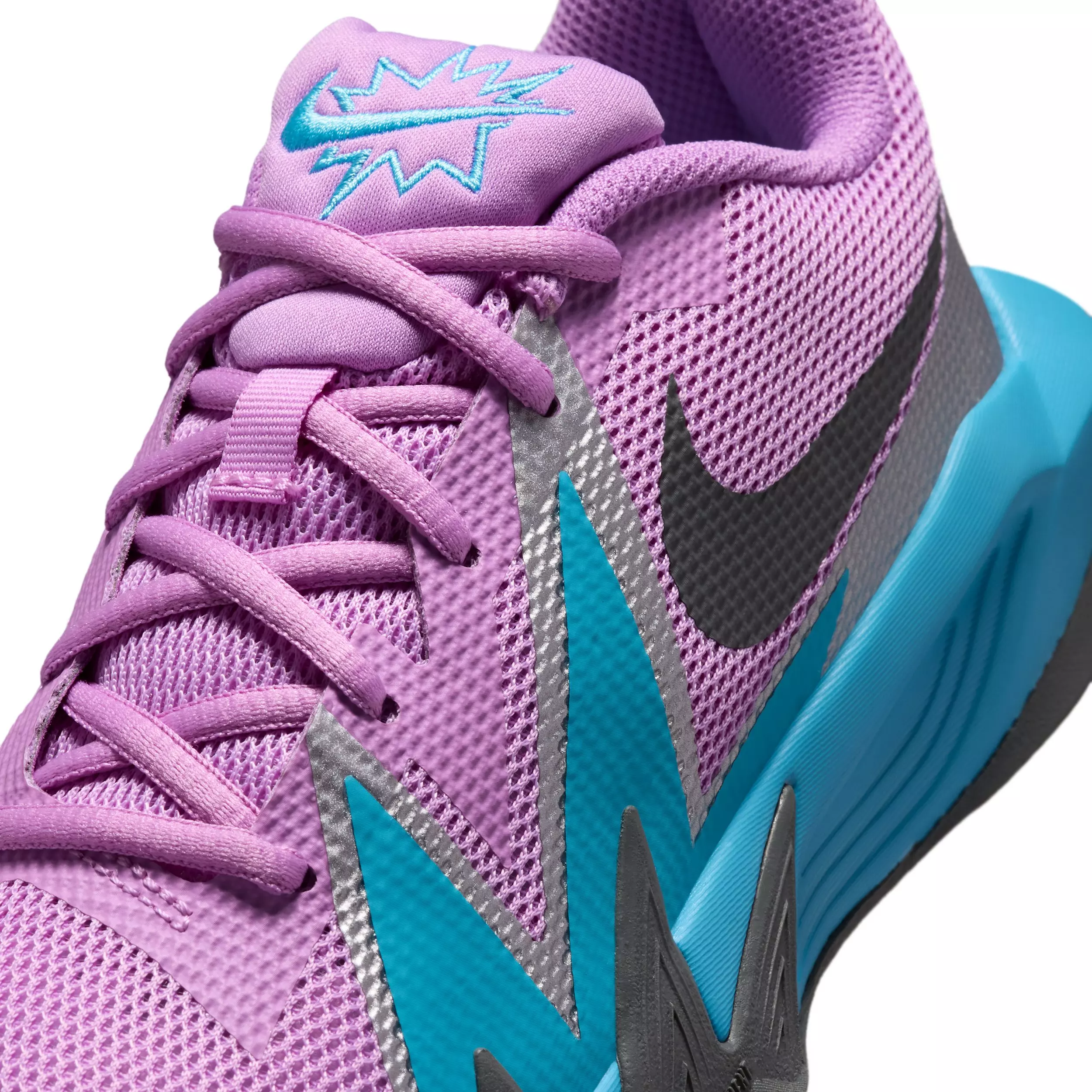 Nike S.T. Dynamite "Fuchsia Glow/Baltic Blue/Silver/Smoke Grey" Grade School Boys' Basketball Shoe - FUCHSIA/BLUE/SILVER/GREY