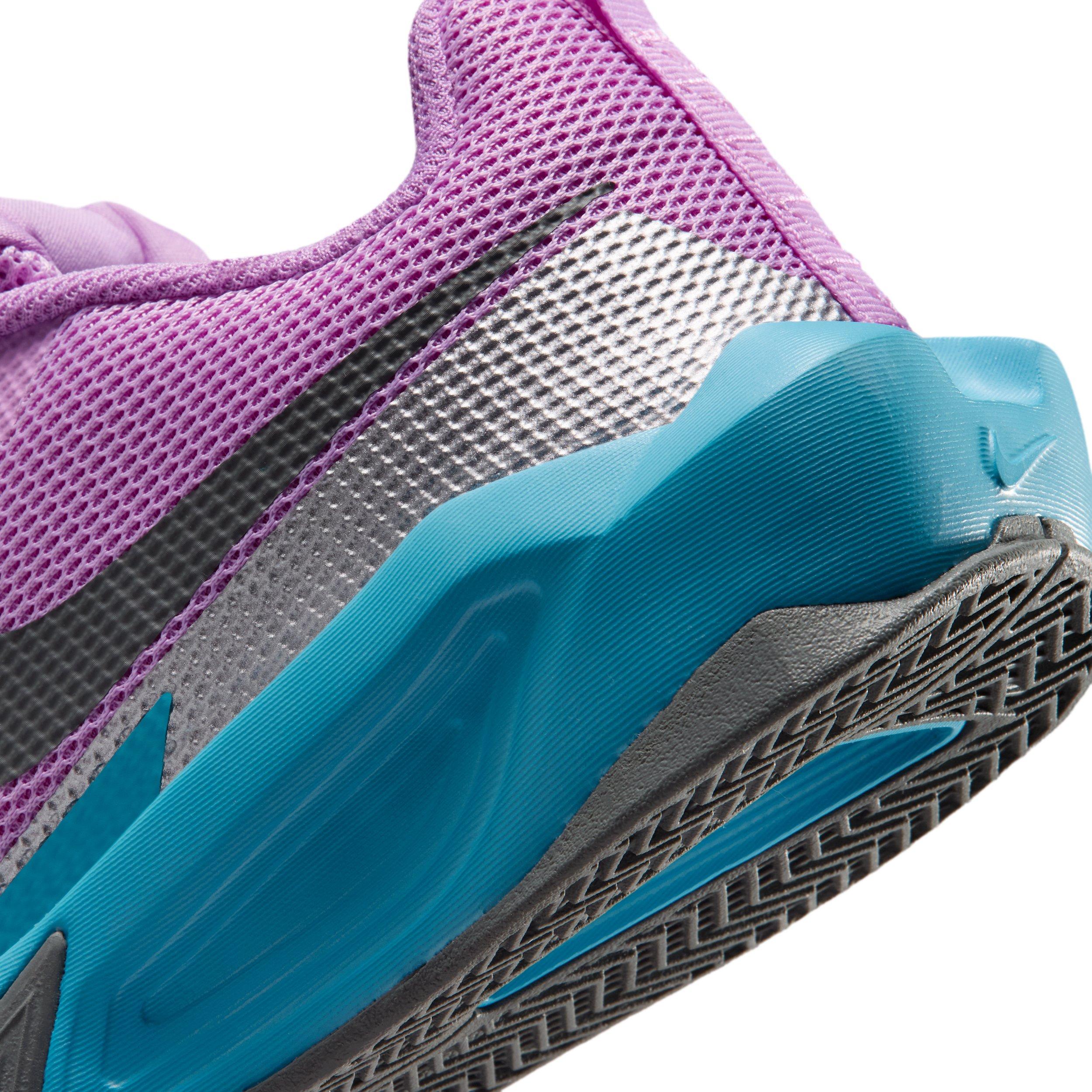 Nike S.T. Dynamite "Fuchsia Glow/Baltic Blue/Silver/Smoke Grey" Grade School Boys' Basketball Shoe - FUCHSIA/BLUE/SILVER/GREY