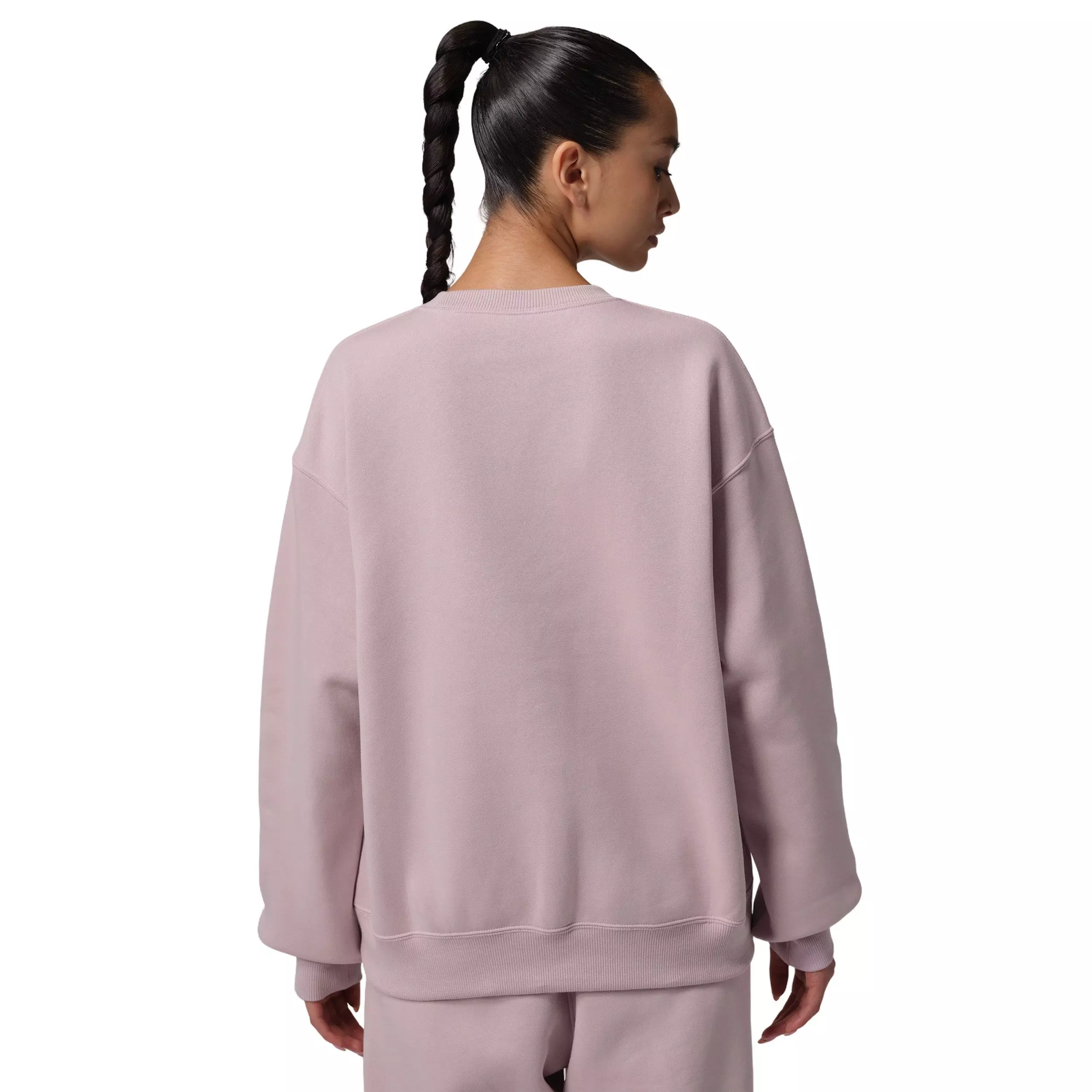 Jordan Women's Brooklyn Fleece Crew-Neck Sweatshirt - Rose - ROSE