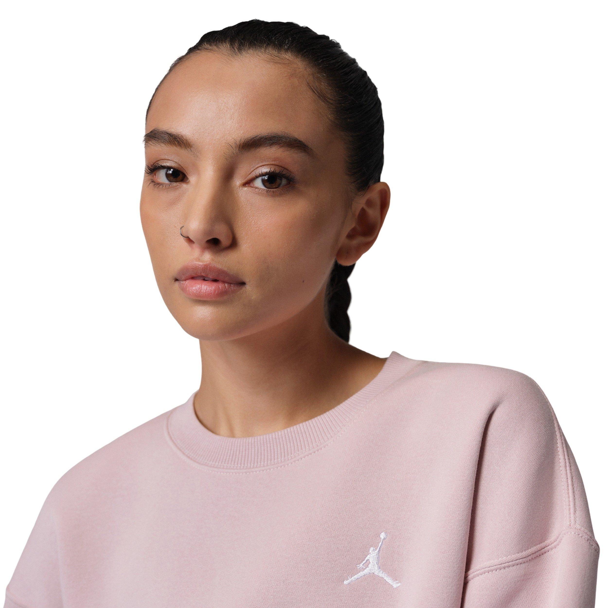 Jordan Women's Brooklyn Fleece Crew-Neck Sweatshirt - Rose - ROSE Thumbnail View 3