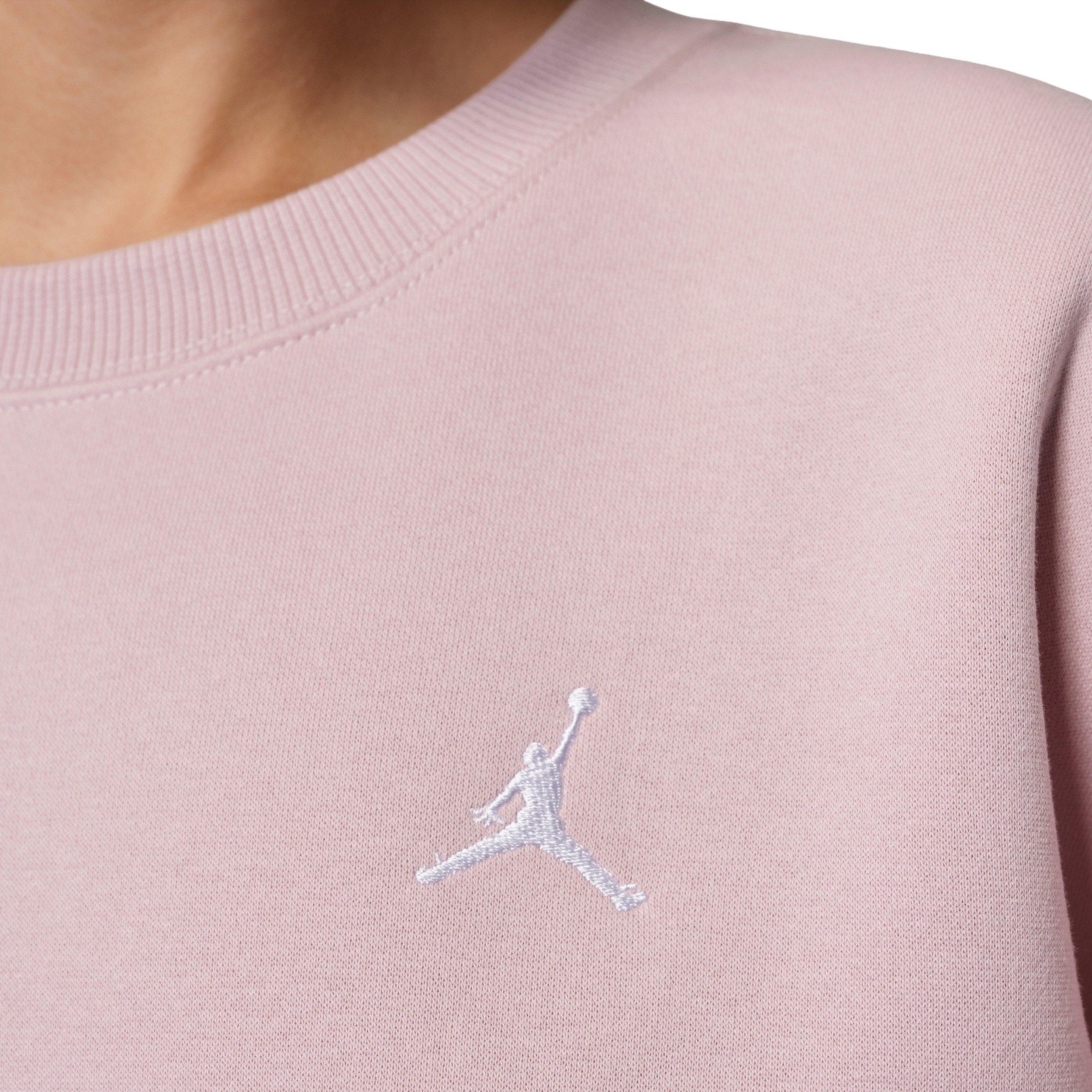 Jordan Women's Brooklyn Fleece Crew-Neck Sweatshirt - Rose - ROSE Thumbnail View 4