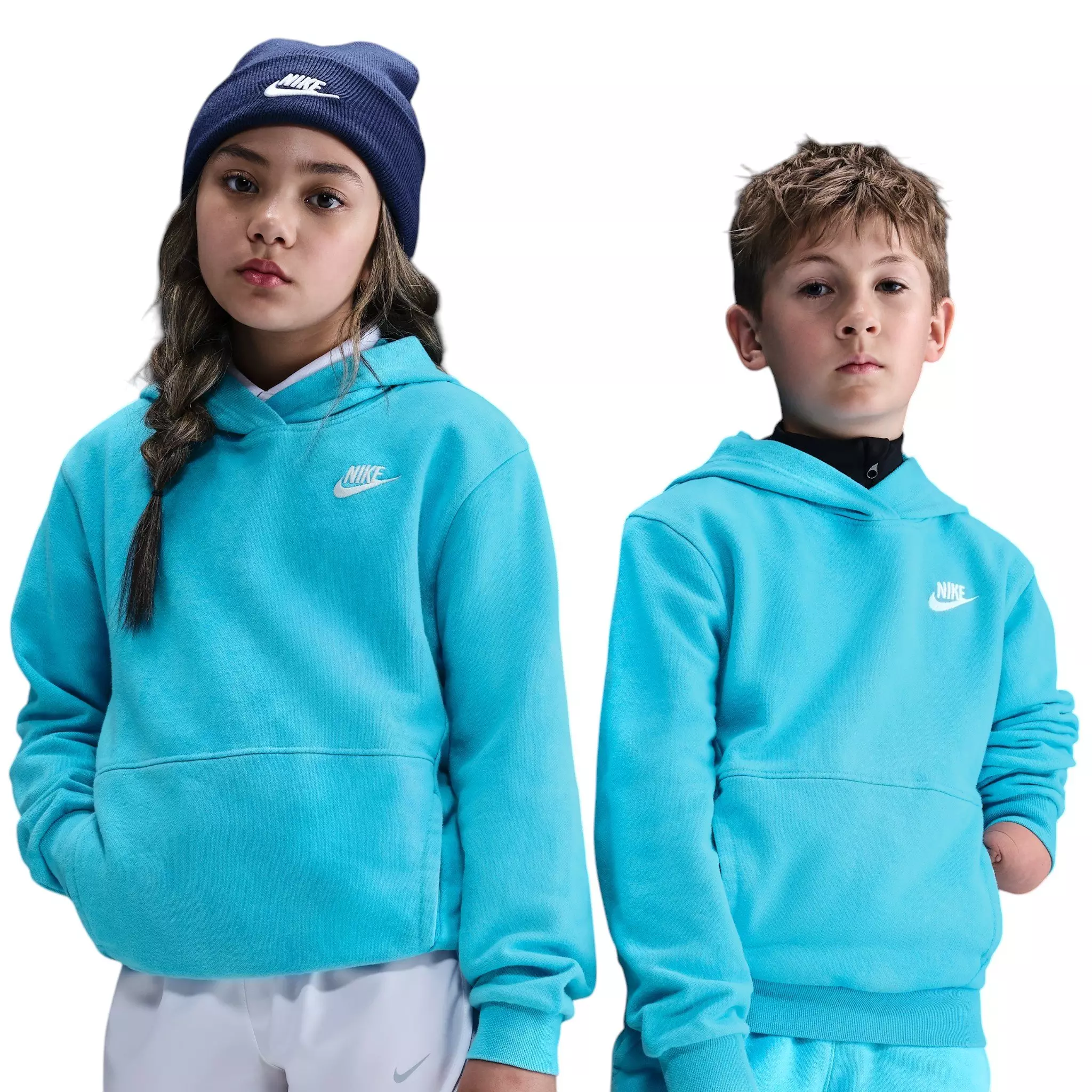 Nike Big Kids' Sportswear Pullover Hoodie - Blue - BLUE