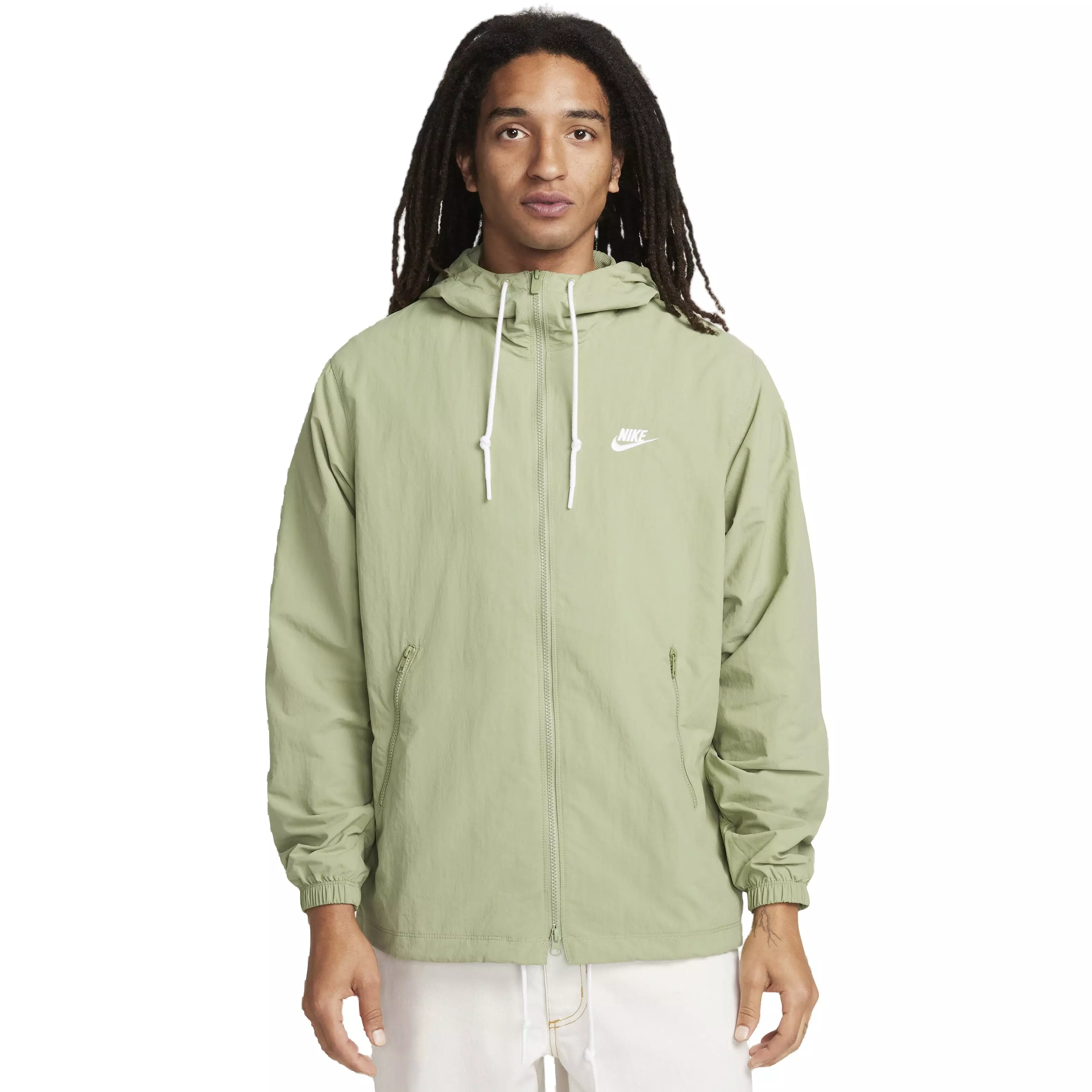 Nike Men's Club Full-Zip Woven Jacket -Green - GREEN