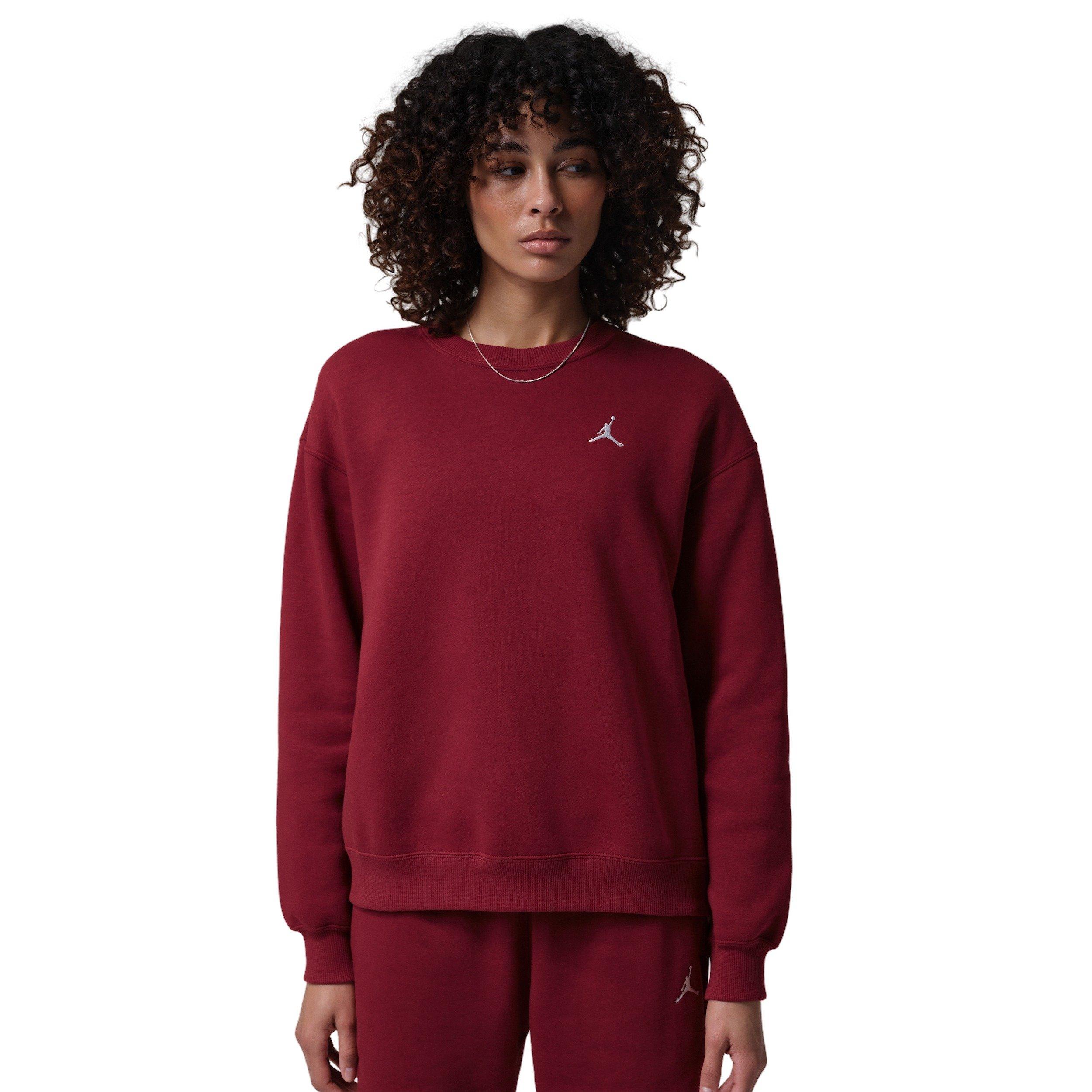 Jordan Women's Brooklyn Fleece Crew-Neck Sweatshirt -Red - RED Thumbnail View 1