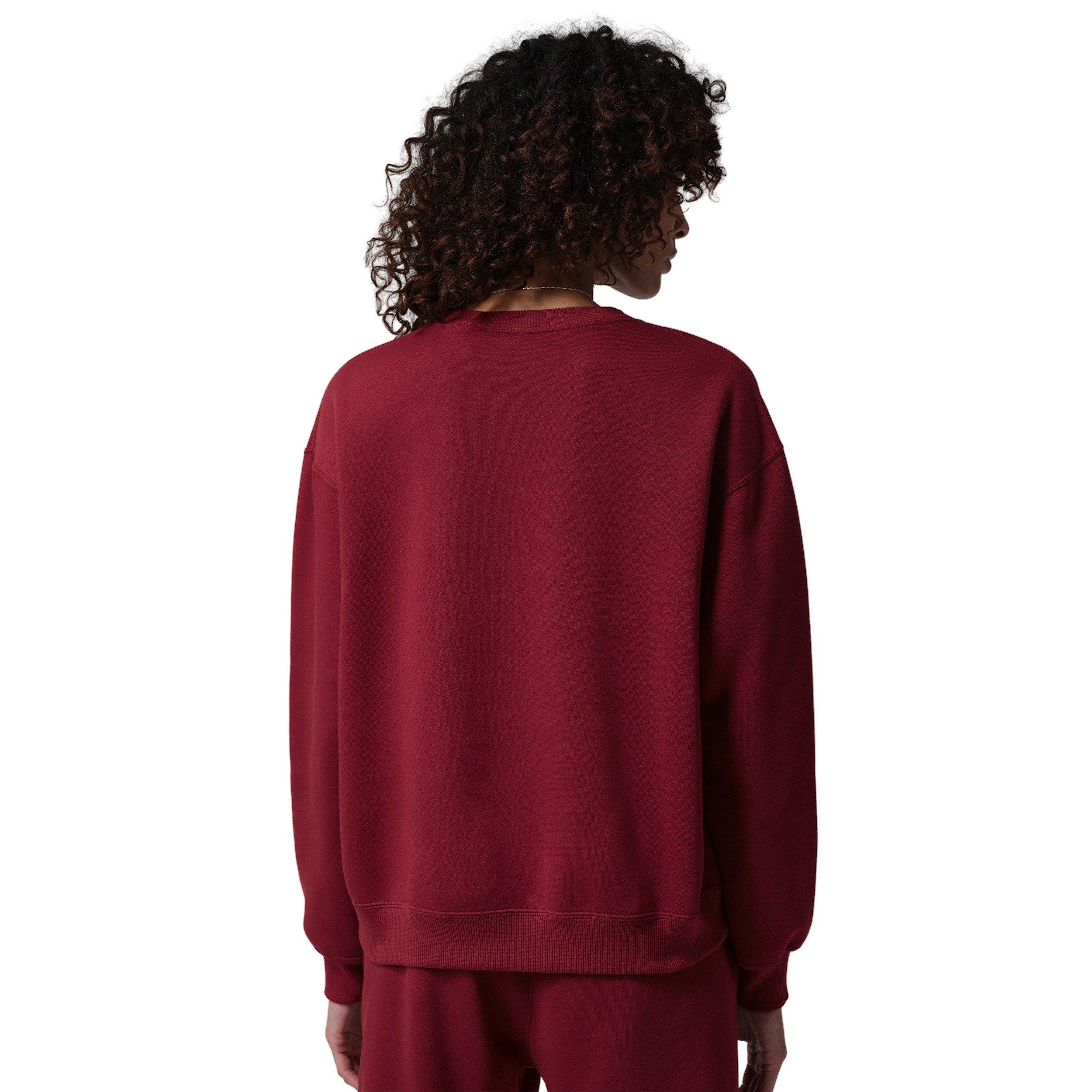 Jordan Women's Brooklyn Fleece Crew-Neck Sweatshirt - Red - RED Thumbnail View 2