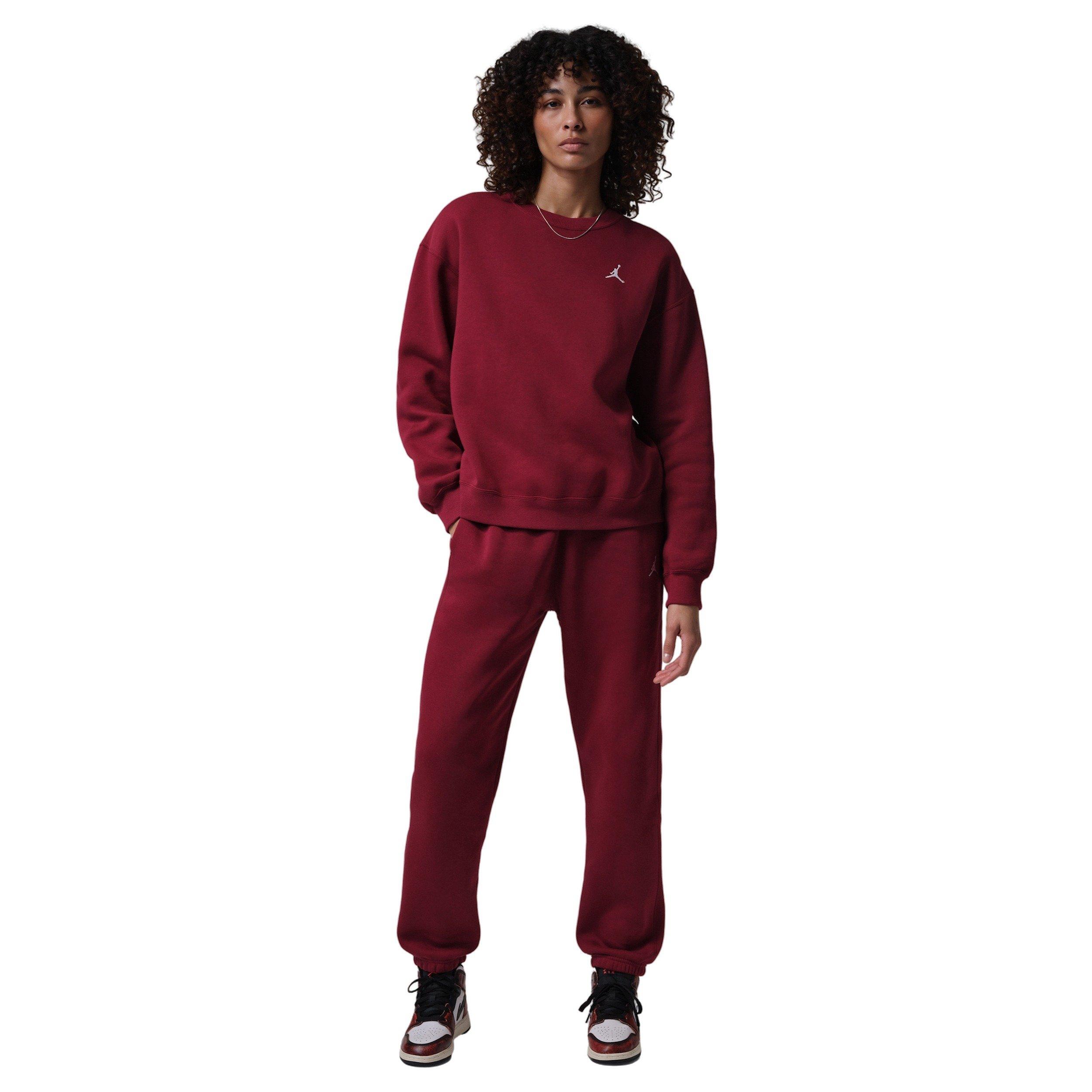Jordan Women's Brooklyn Fleece Crew-Neck Sweatshirt - Red - RED Thumbnail View 5