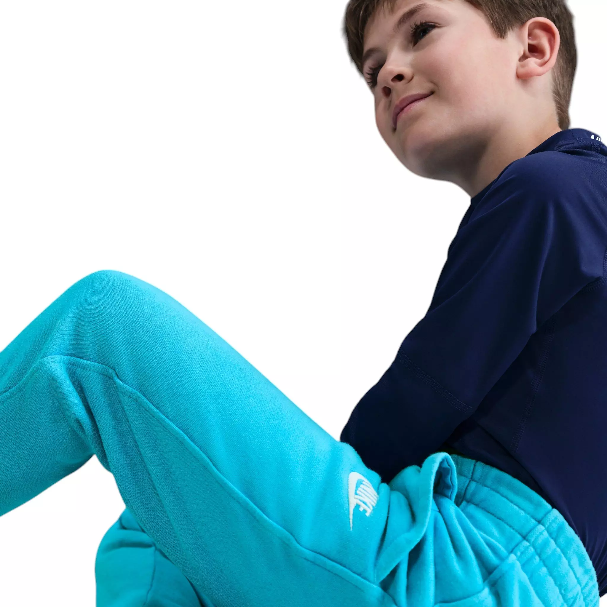 Nike Big Kids' Sportswear Club Fleece French Terry Joggers - Blue - BLUE